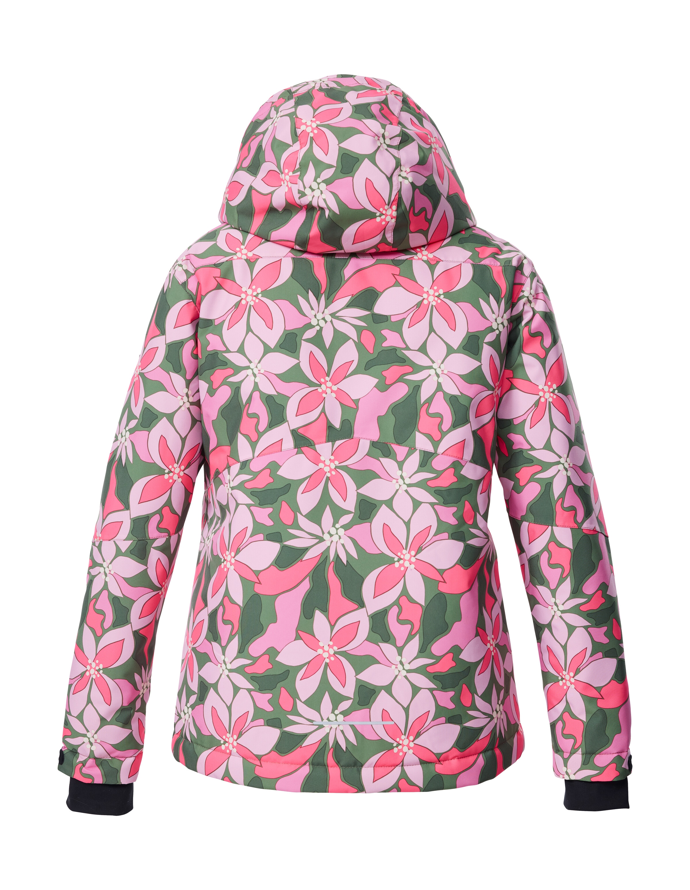 Killtec Skijacke »KSW 211 GRLS SKI JCKT«, Wind- und wasserdichte Skijacke mit floralem Print und Stauraum