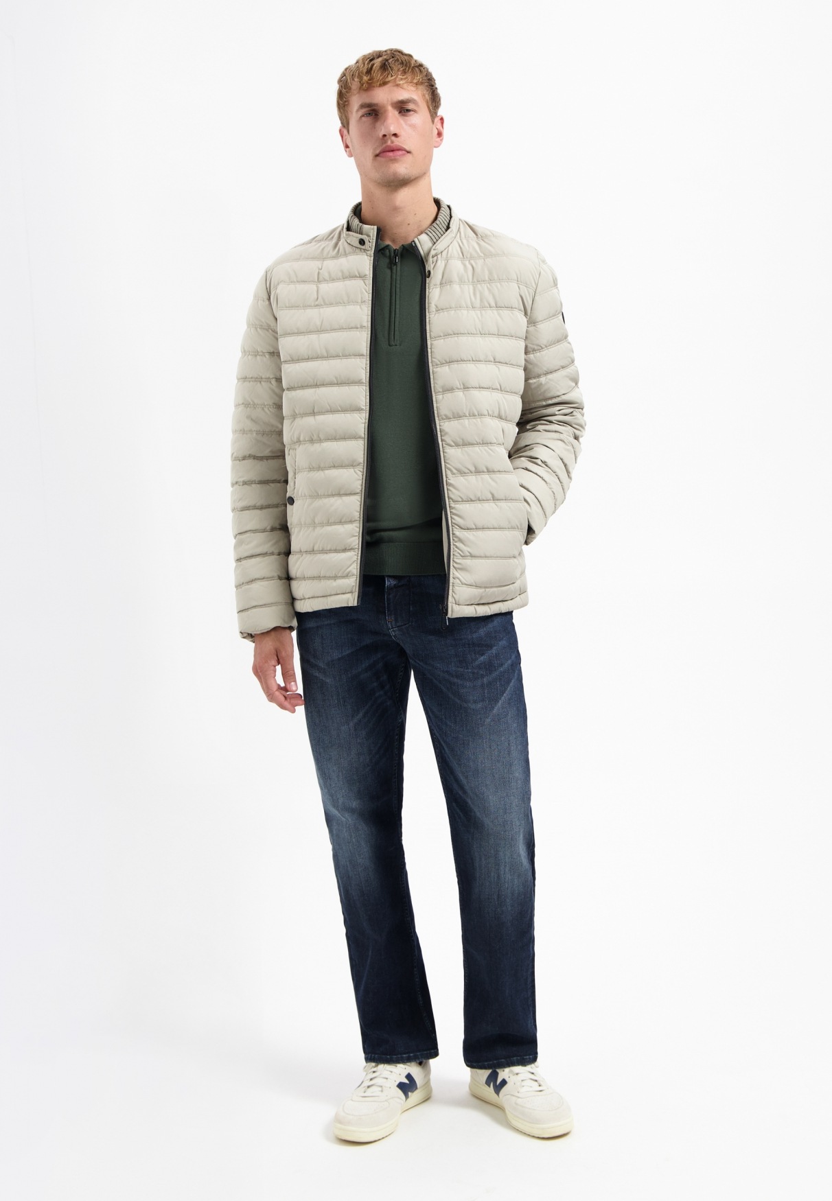 Thumbnail - NO EXCESS Stehkragenpullover "No Excess Half-Zip-Polo-Pullover Pullover Polo Half Zip Solid"