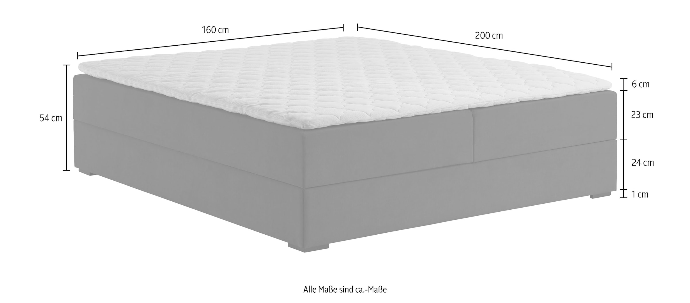 ATLANTIC home collection Boxbett »Lucy« ohne Kopfteil, frei im Raum stellbar, mit Bettkasten