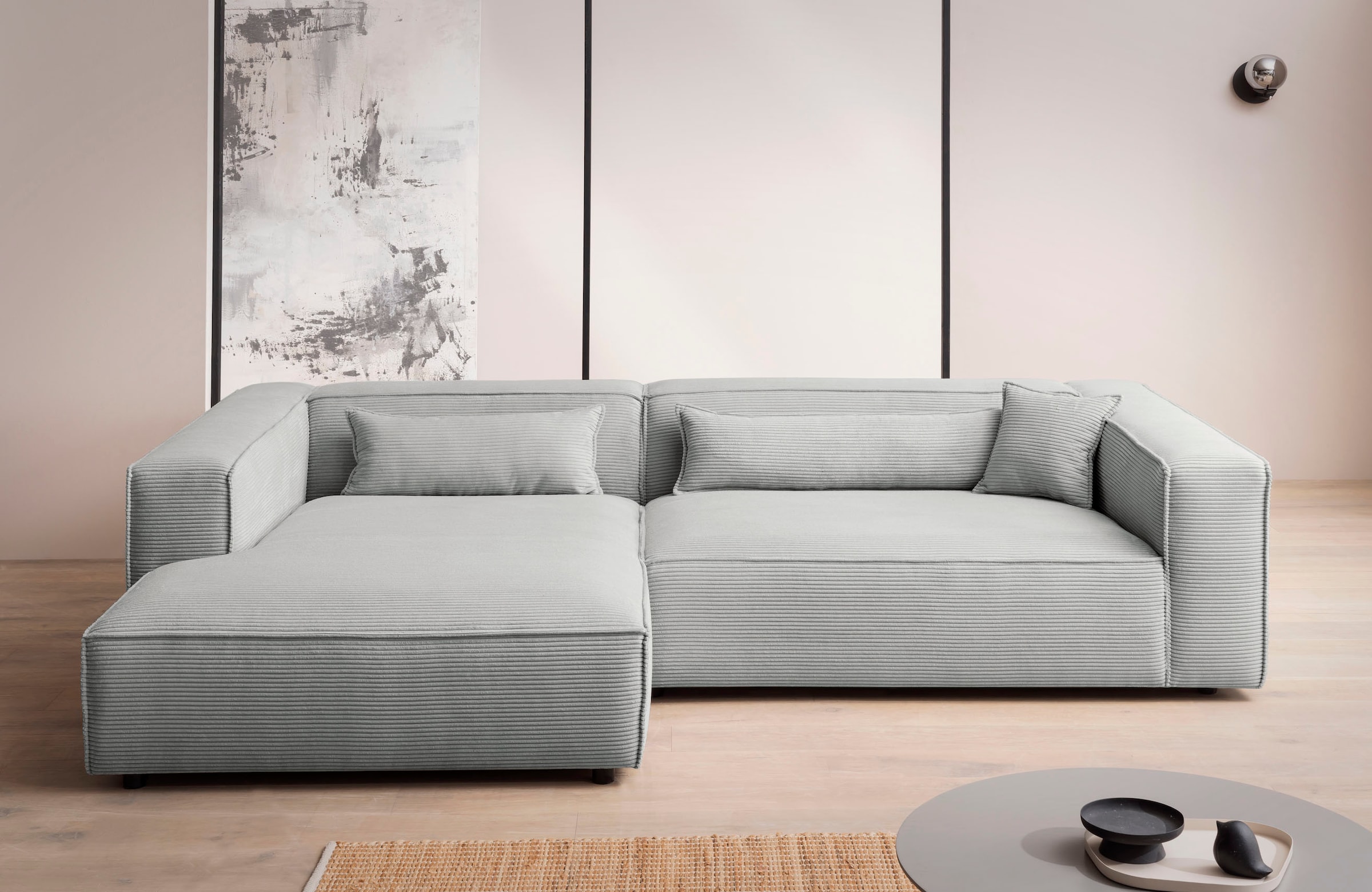 LeGer Home by Lena Gercke Ecksofa "PIARA XXL, Big-Sofa, Cord, Leinenoptik o günstig online kaufen