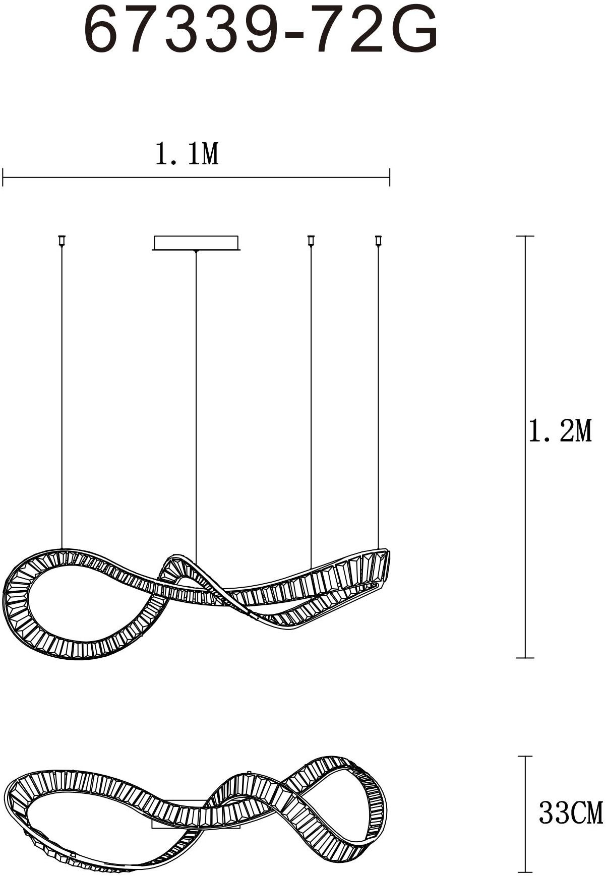GLOBO LIGHTING Hängeleuchte »NEIL« LED-Modul 1 Stk. warmweiß - kaltweiß Hängelampe Esszimmer-Leuchte Esstischleuchte Wohnzimmer