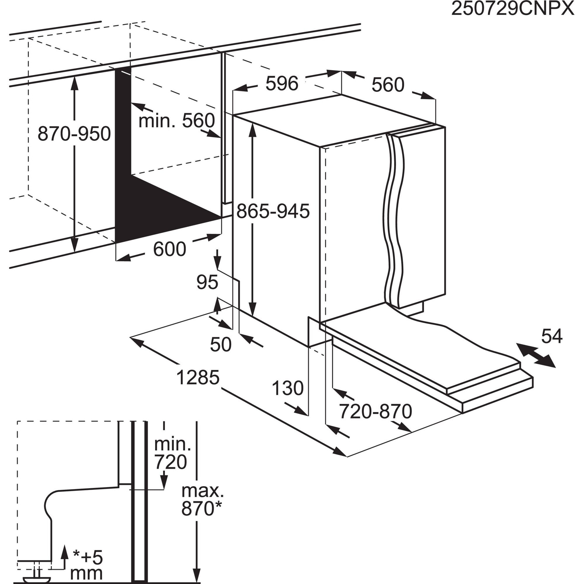 AEG vollintegrierbarer Geschirrspüler 9000 XXL »GI9700X4PC« Leise Spülmaschine 36dB ComfortLift: Be- & Entladen ohne Bücken