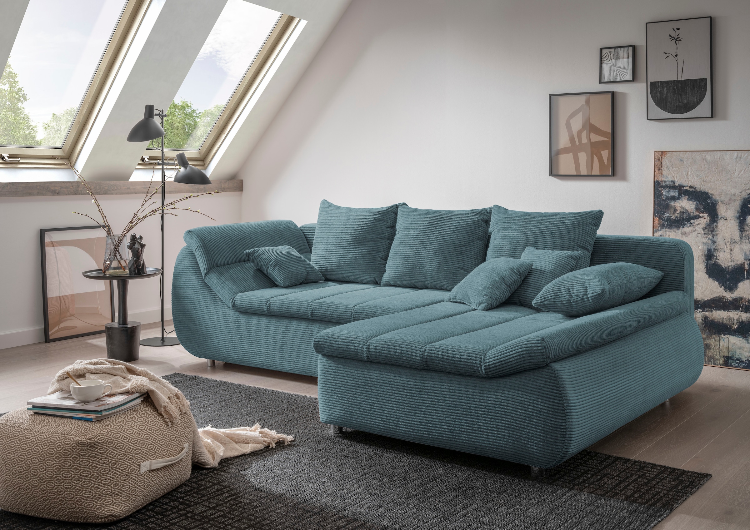 INOSIGN Ecksofa "Imola, bequem, aktuelle Steppung im Sitz, L-Form, Breite 2 günstig online kaufen