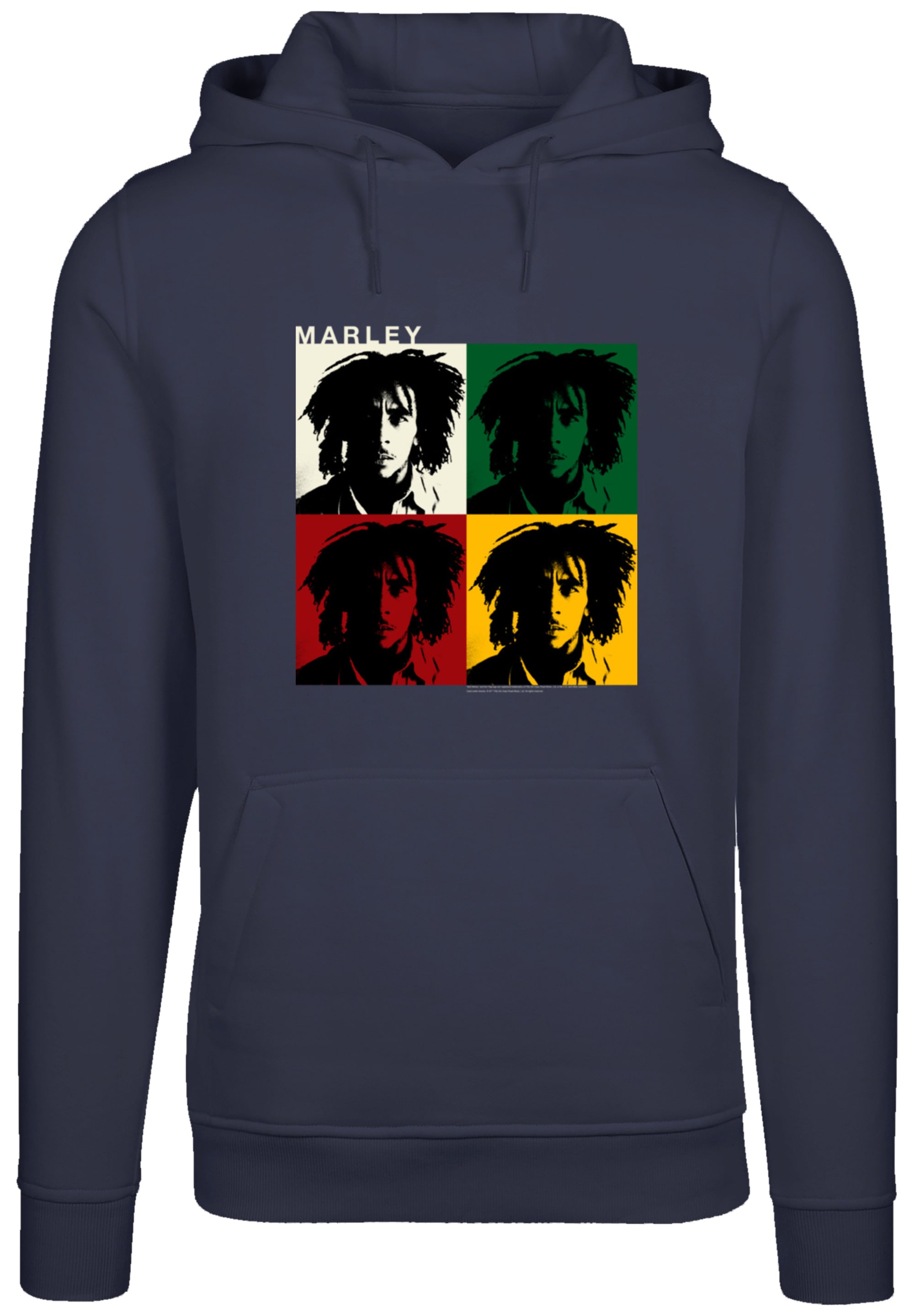F4NT4STIC Kapuzenpullover »Bob Marley Reggae Music Colour Blocks«, Premium Qualität, Band, Logo