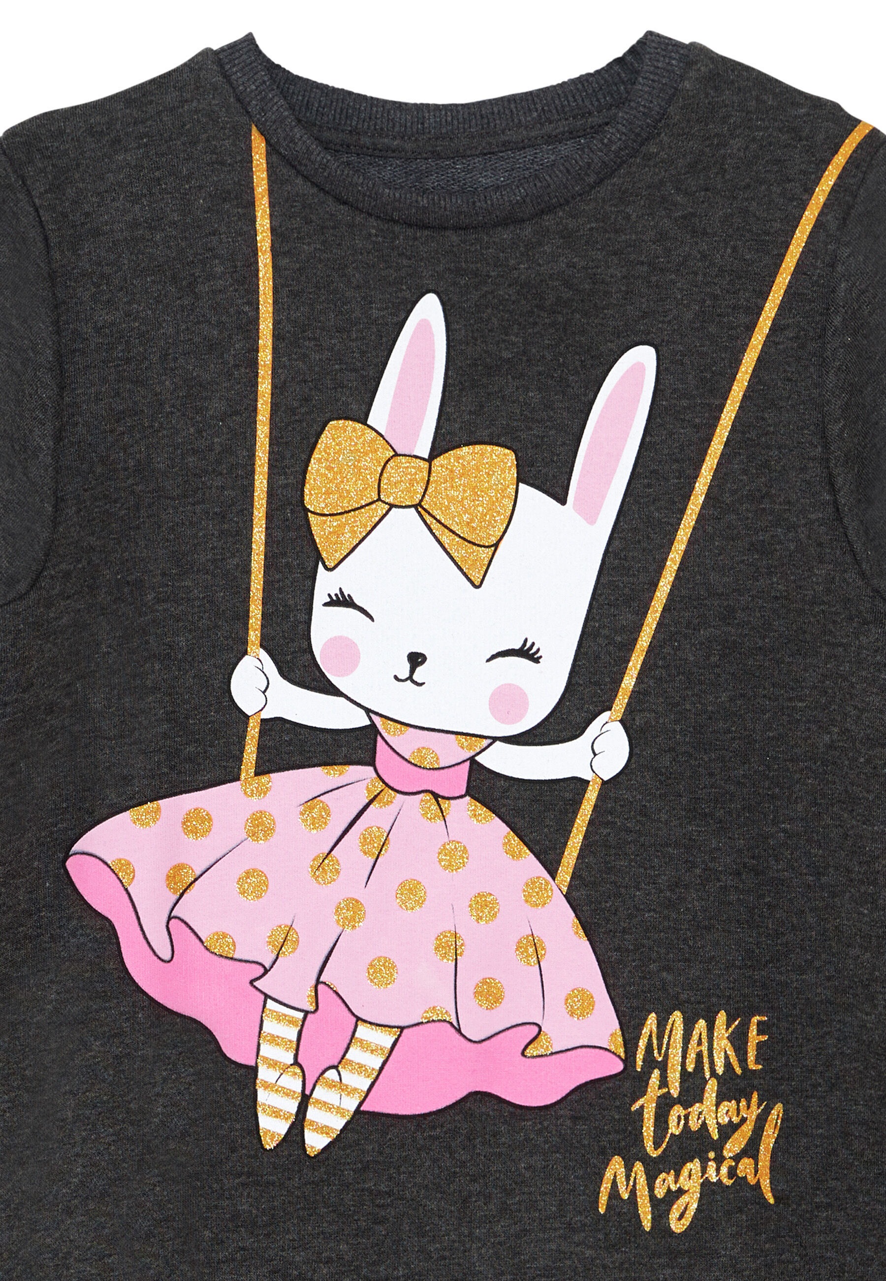 Denokids Shirtkleid »Glitter Rabbit«, mit Kaninchen-Print