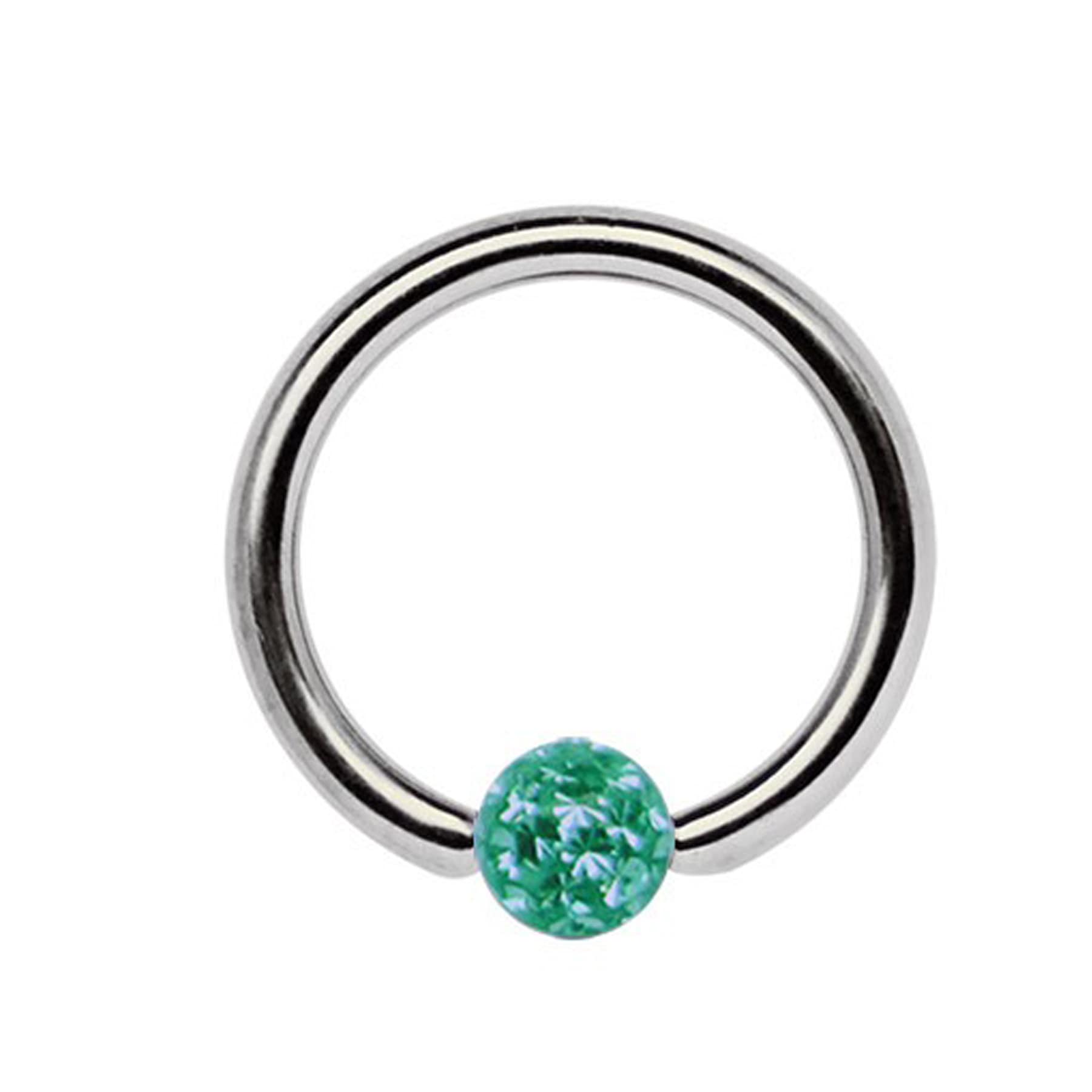 Adelia´s Dehnschnecke "Piercing  Ohrpiercing", Titan Piercing Ring mit Ferido Epoxy Kugel