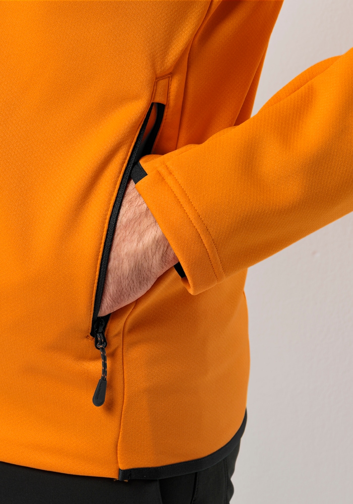Jack Wolfskin Fleecejacke »ALPGRAT HOODED FZ M«, mit Kapuze