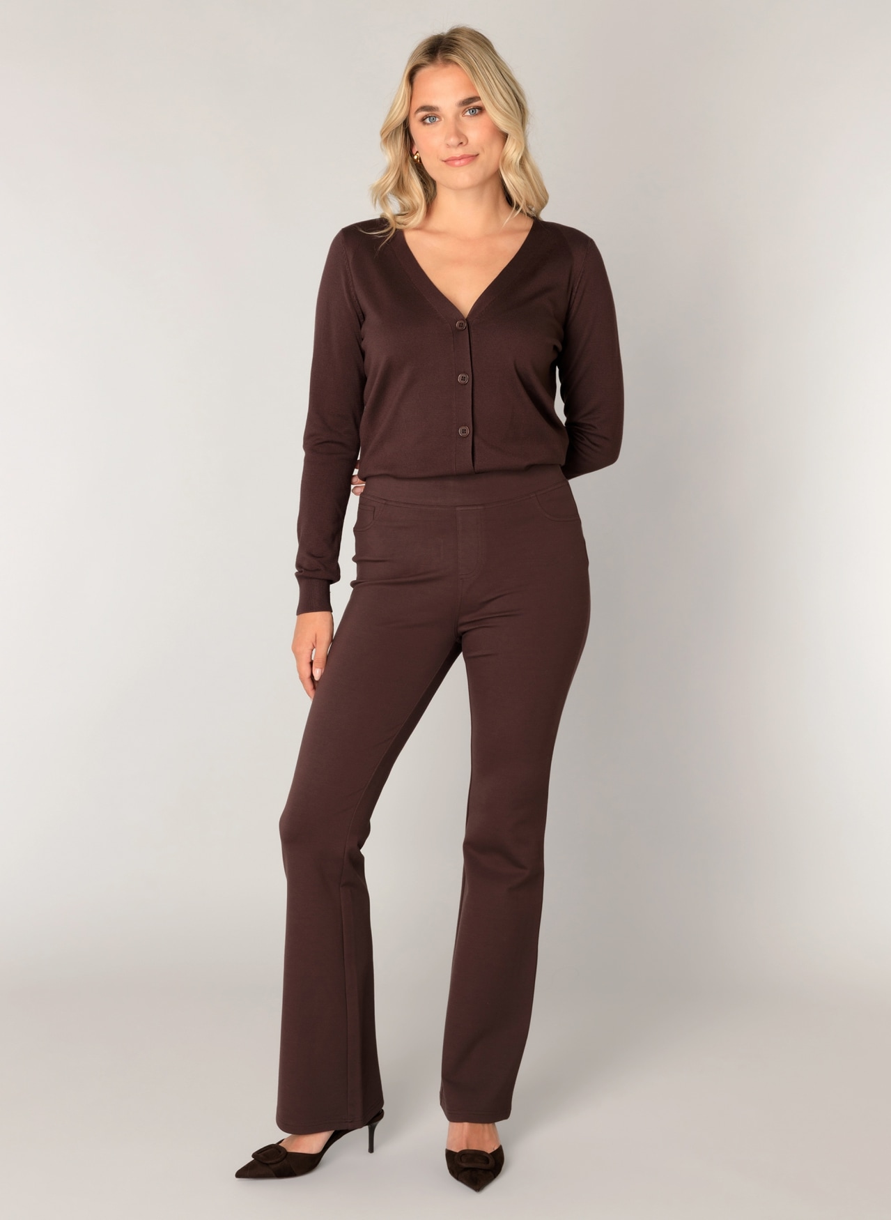 Base Level Treggings »Yallie«  Elastischer Bund und ausgestellter Saum