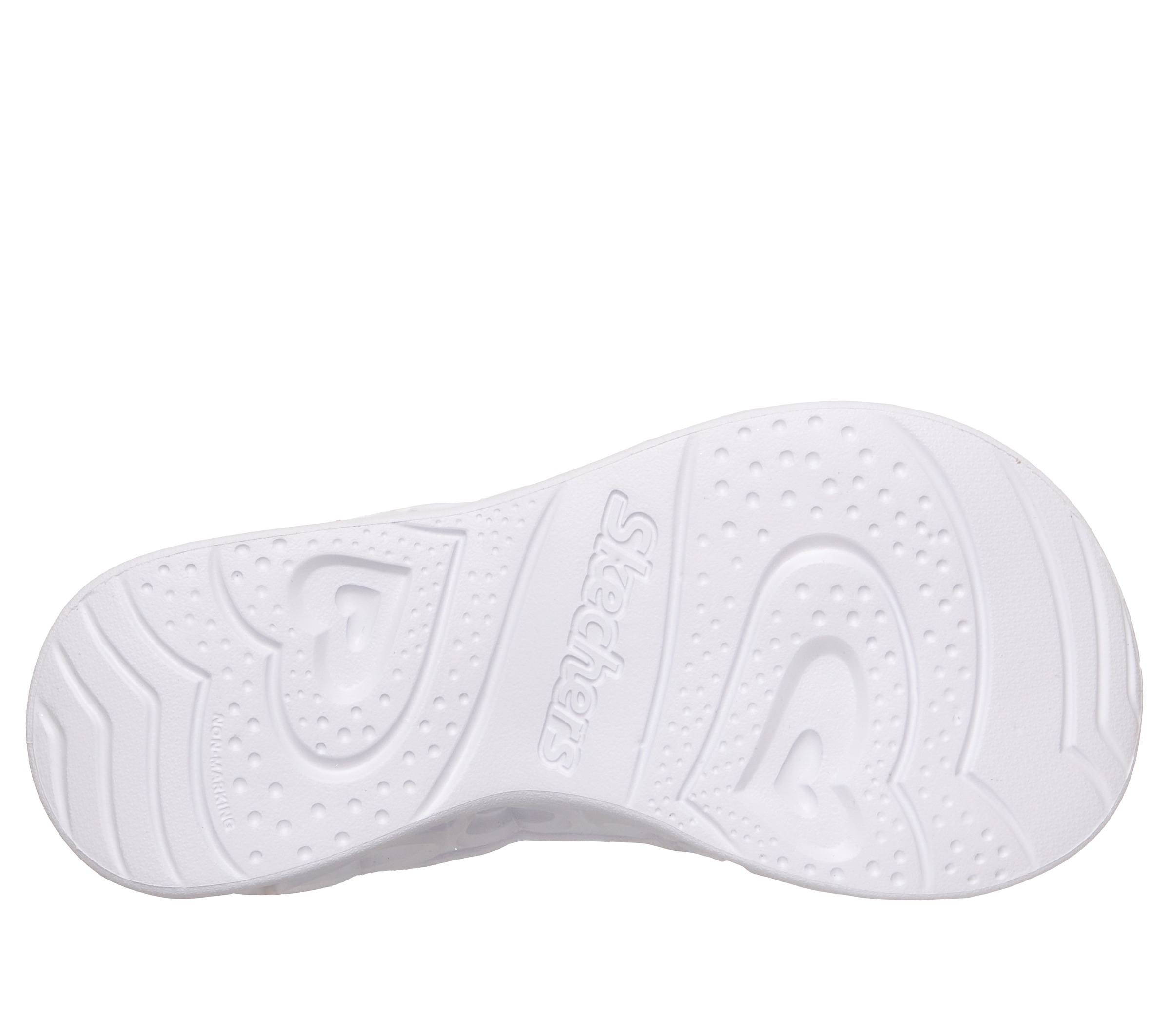 Sandale SKECHERS "HEART LIGHTS SANDALS", Mädchen, Gr. 28, silberfarben, rosa, Lederimitat, Glitzer, Schuhe Sandale, Sommerschuh mit Klettverschluss, Größenschablone zum Download 2