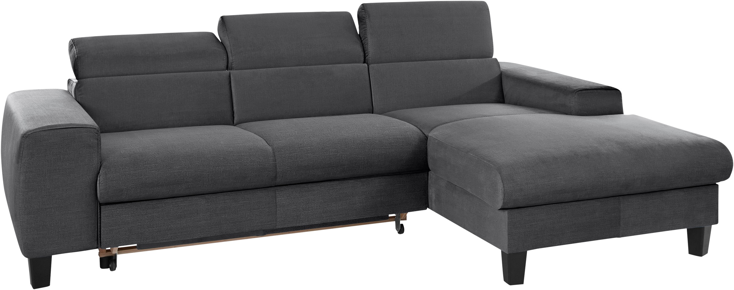 COTTA Ecksofa »Morven L-Form mit Kopfteilverstellung«, wahlweise mit Bettfunktion, Bettkasten & Wireless-Charger