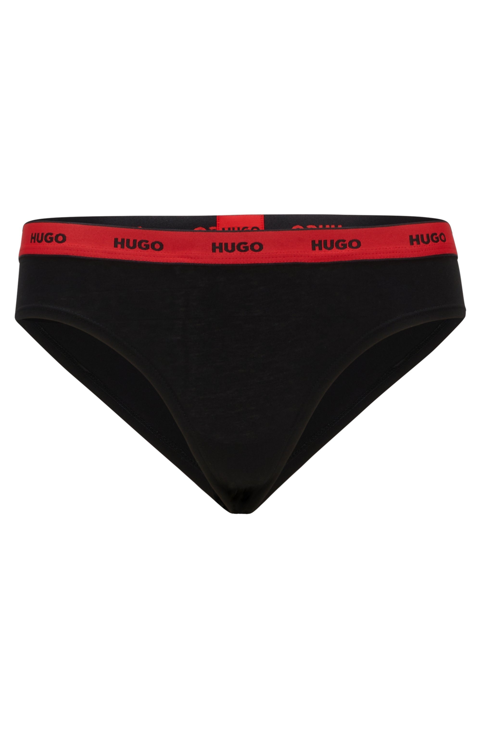 HUGO Underwear Slip »TRIPLET BRIEF STRIPE«, (Packung, 3 St., 3er-Pack), mit kontrastfarbenem Logobund