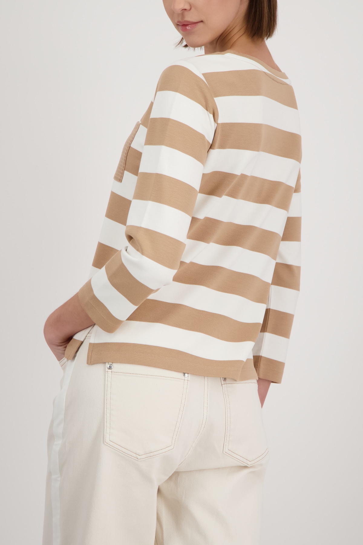 Monari Sweatshirt »Sweatshirt Ringel + Schmuck«, Regular fit mit Streifen

