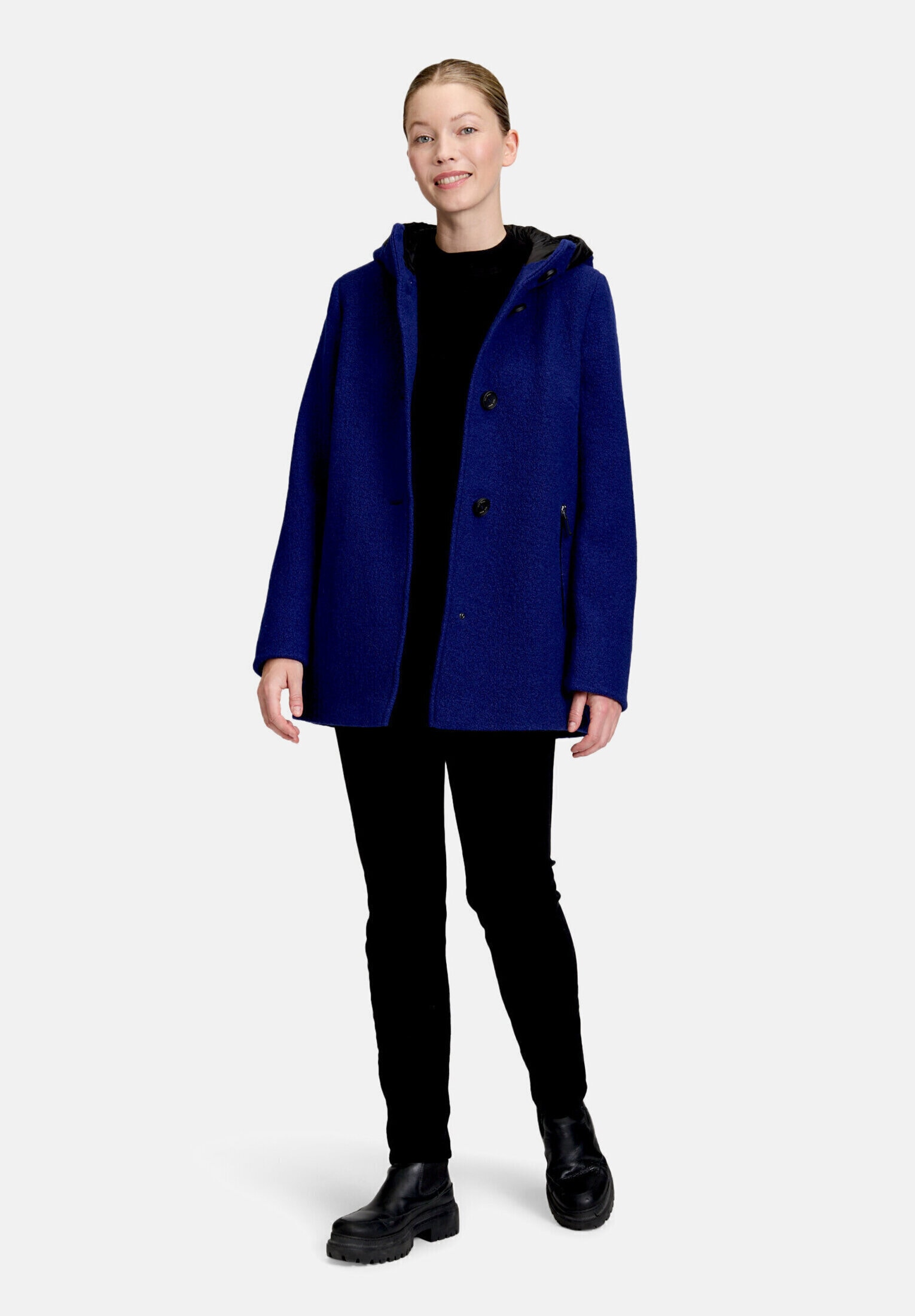 Gil Bret Wolljacke "Damen mit Kapuze" mit Kapuze