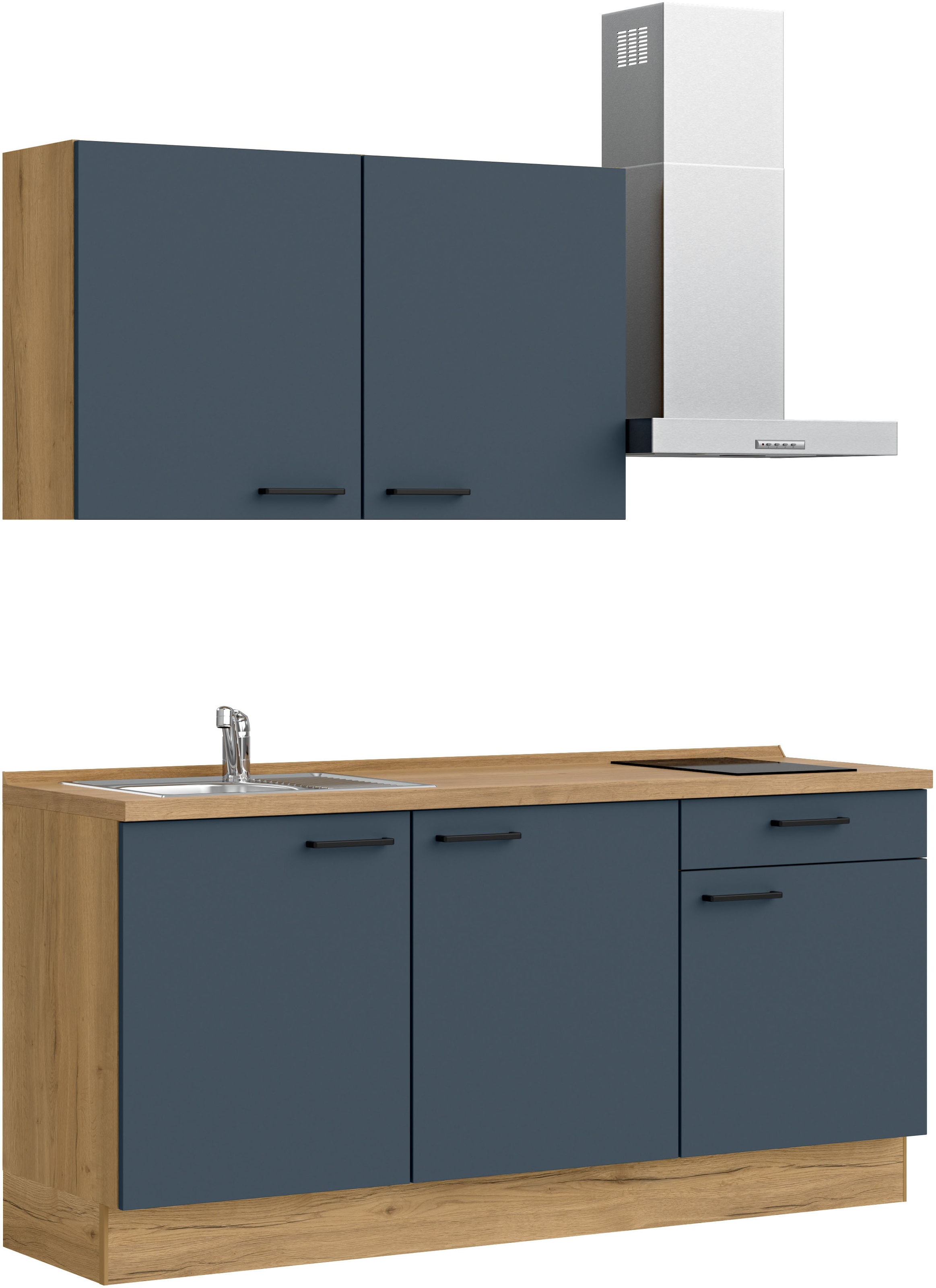 nobilia® Küchenzeile »"Easytouch I"«, vormontiert, Ausrichtung wählbar, Breite 180 cm, wahlw. mit E-Geräten