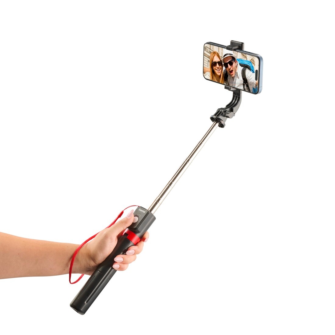 Hama Selfie-Stick »Handy-Stativ mit Fernbedienung 30-110cm (3in1 Handy Selfie-Stick groß)«, Universal für Smartphone, ultraleicht, Teleskopstange, Bluetooth