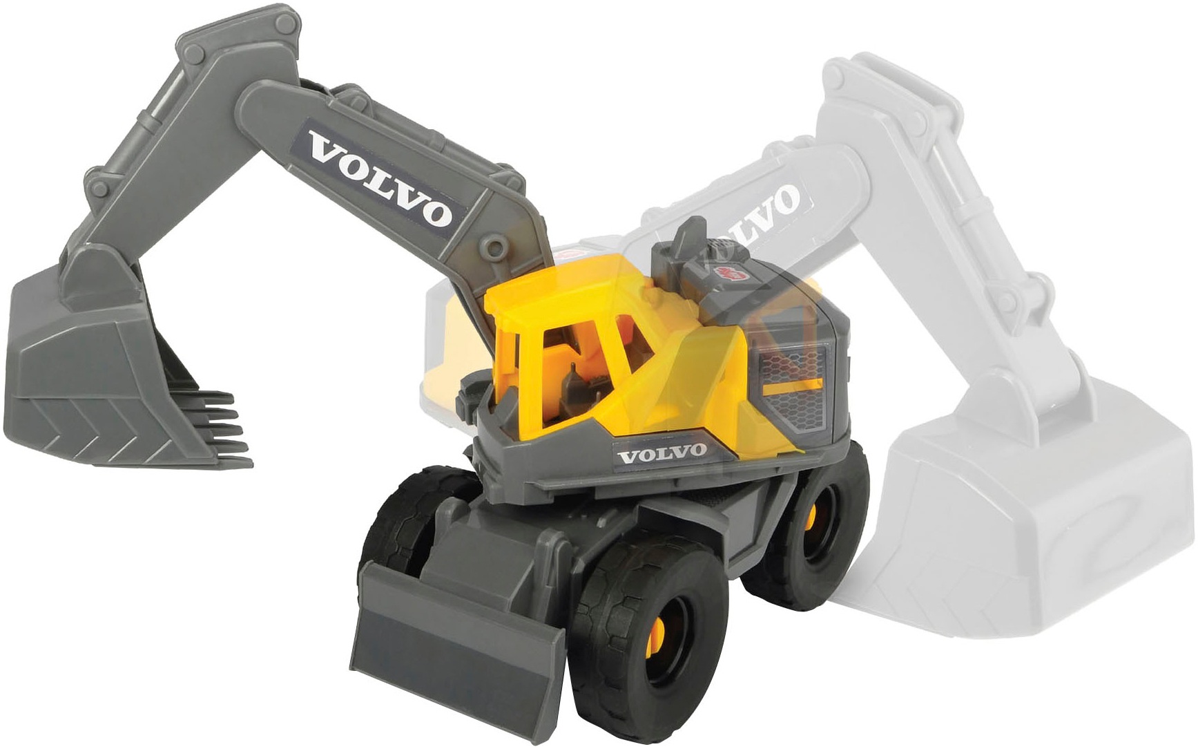 Dickie Toys Spielzeug-Baumaschine »Mack/Volvo Heavy Loader Truck«, (Set), mit Licht und Sound