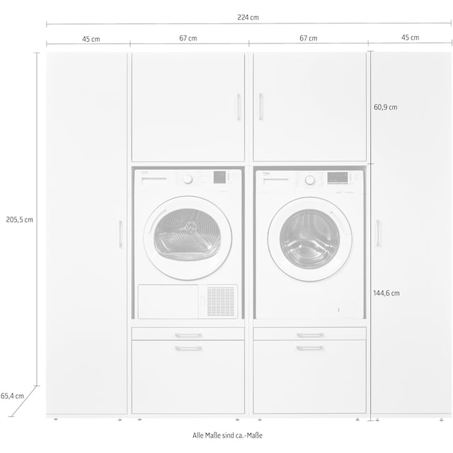 WASHTOWER Schrank-Set »19«, (6 St.) | BAUR