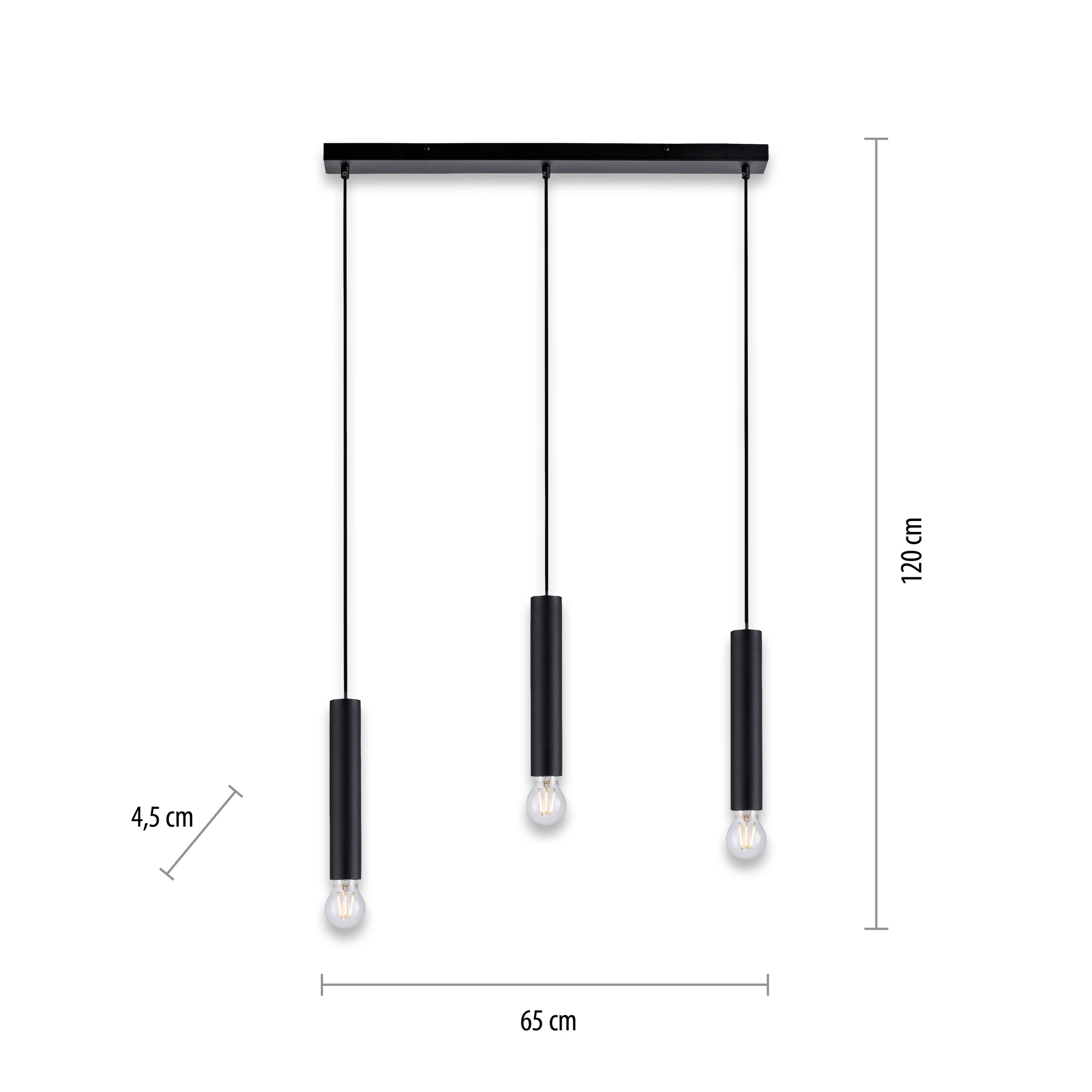 JUST LIGHT Pendelleuchte »BRUNA«, 3 flammig, Leuchtmittel E27 | ohne Leuchtmittel, ExklusiveE27