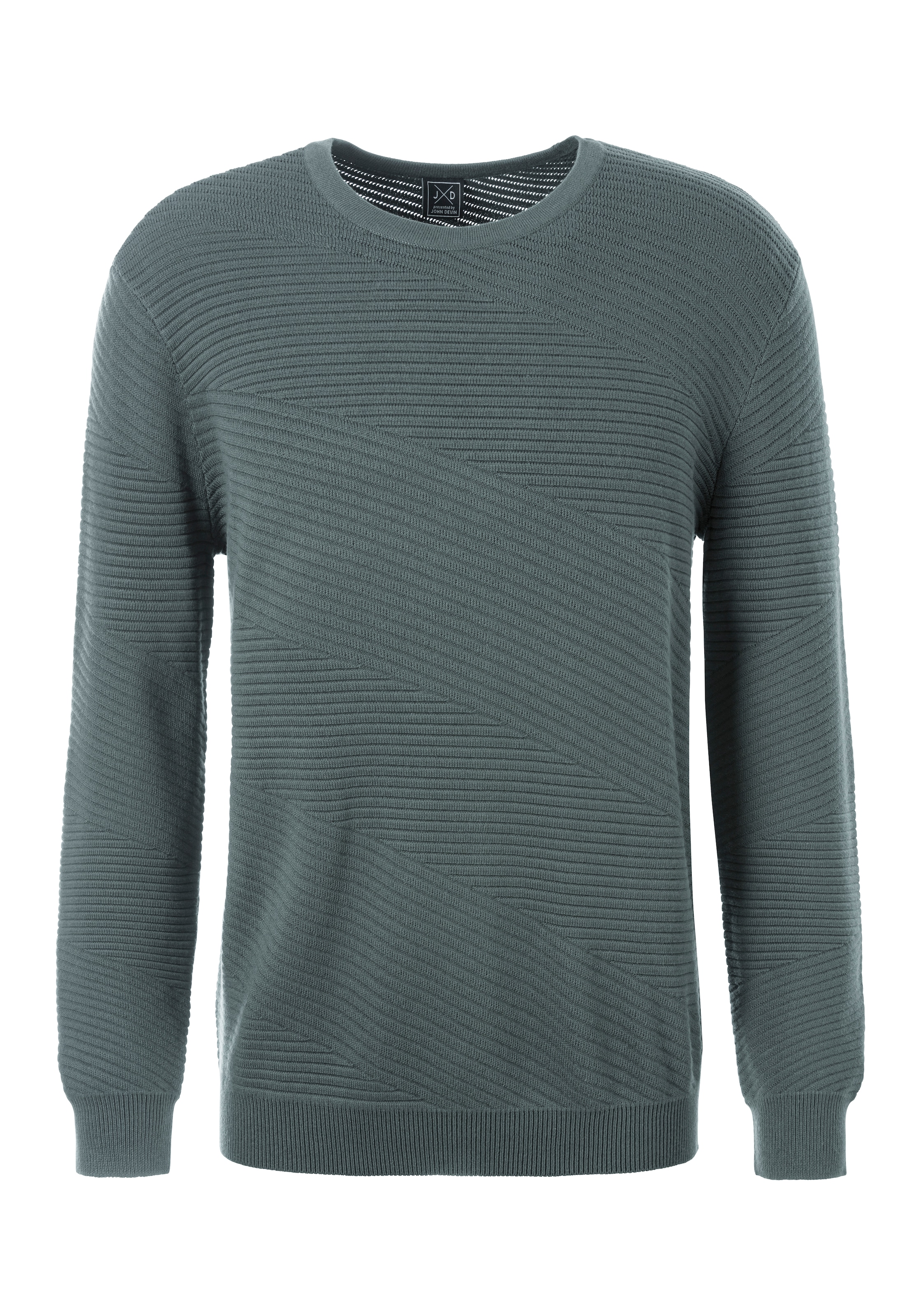John Devin Strickpullover, Pullover aus weichem Strukturstrick