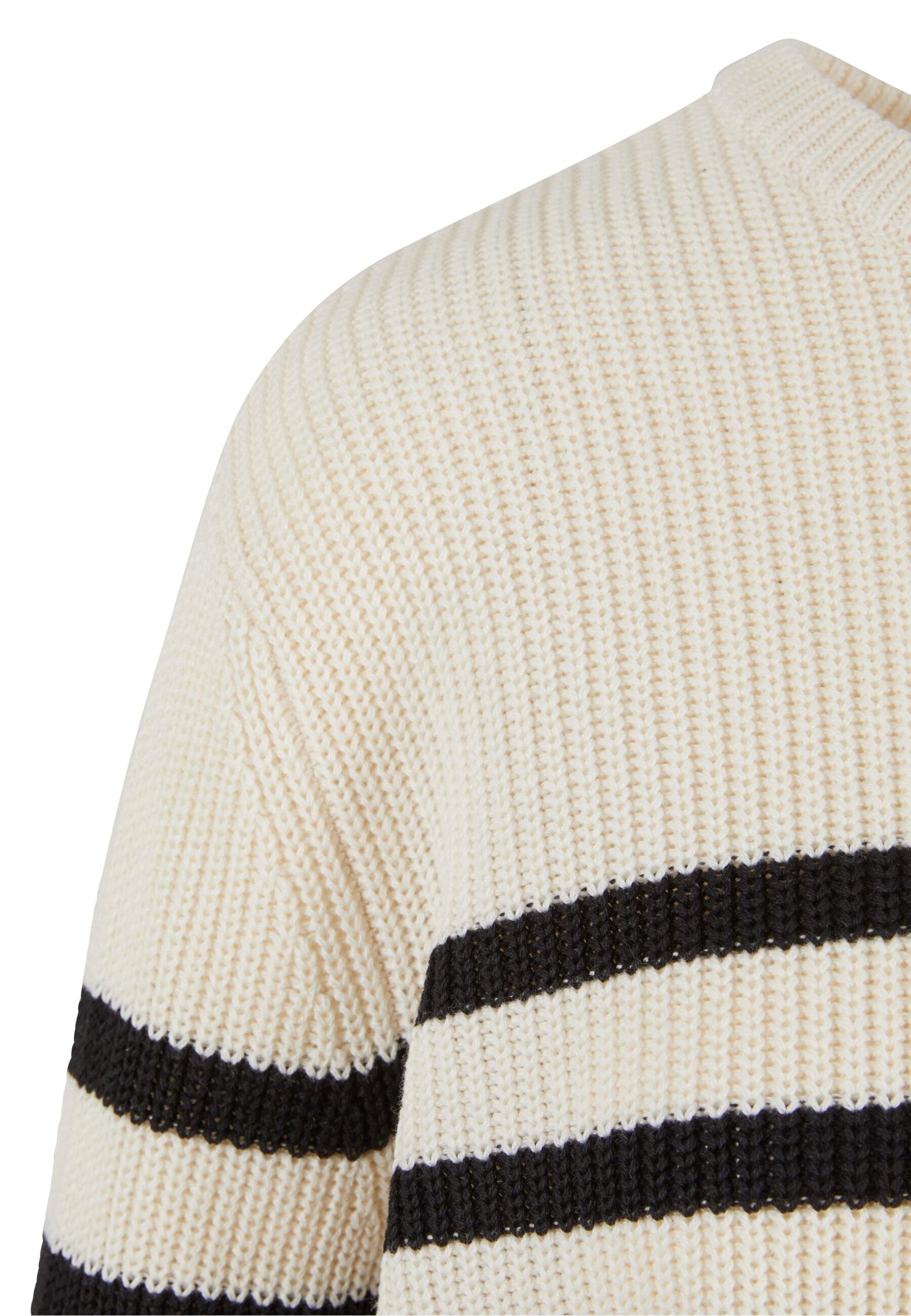 URBAN CLASSICS Rundhalspullover »Urban Classics Damen Ladies Rib Striped Sweater«, (1 tlg.)