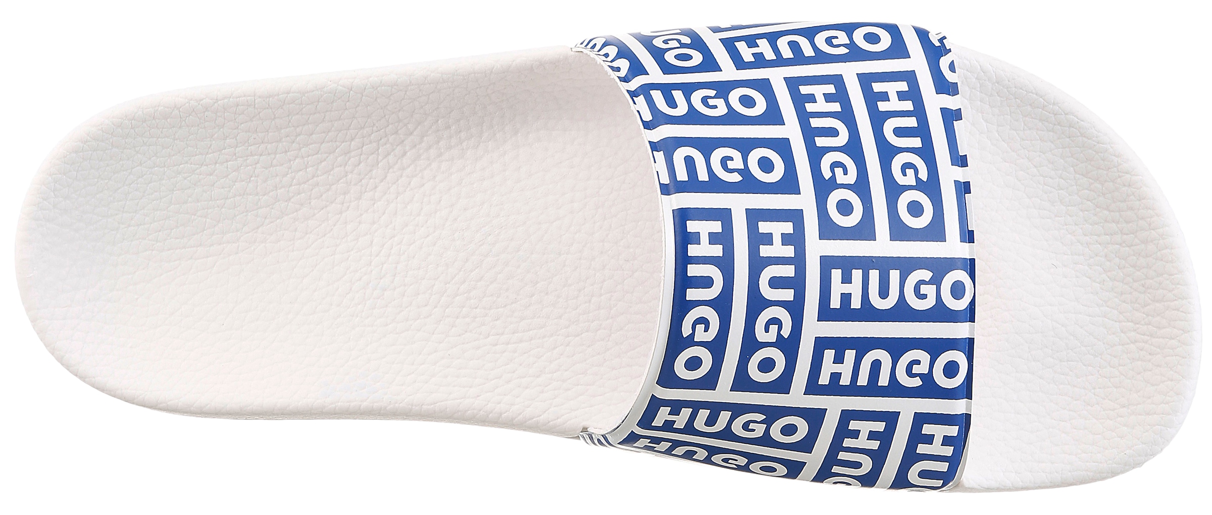 HUGO Blue Badepantolette »Timein_slid«  Strandschuh, Schlappen, Sommerschuh, Flat mit Logoschriftzügen