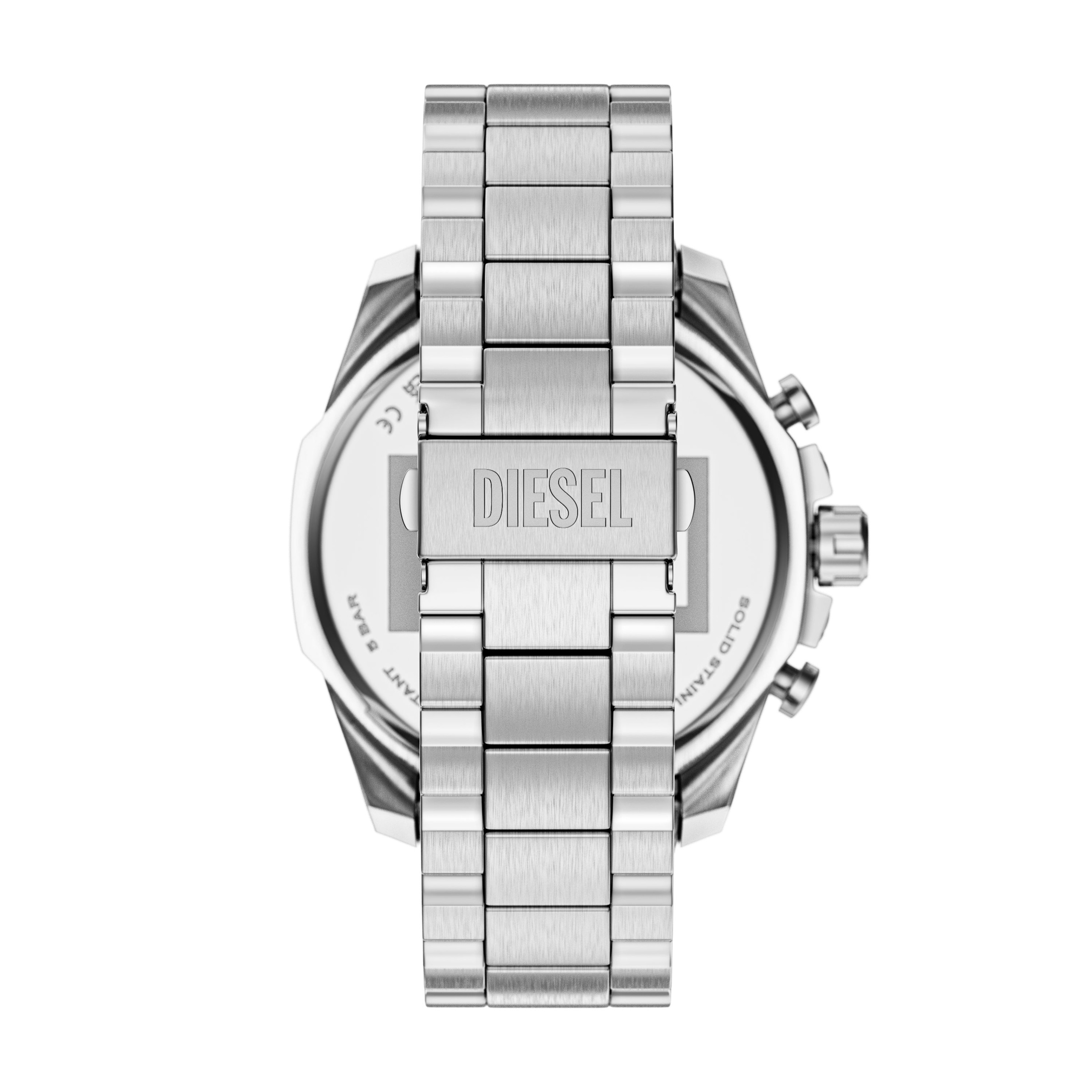 Diesel Chronograph »Mega Chief Slim« Quarzuhr, Armbanduhr, Herrenuhr, Edelstahlarmband, analog, Tag