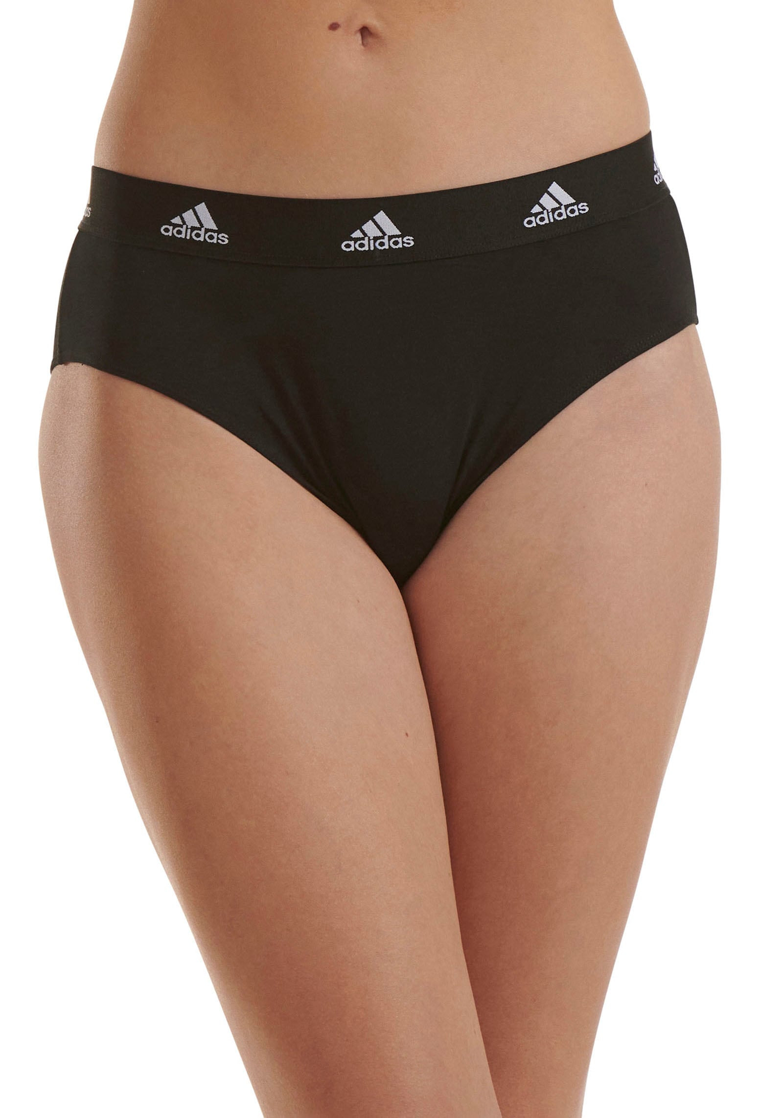 adidas Sportswear Bikinislip, (2er-Pack), Bikini Gummibund online mit Logo-Schriftzug im bestellen | BAUR