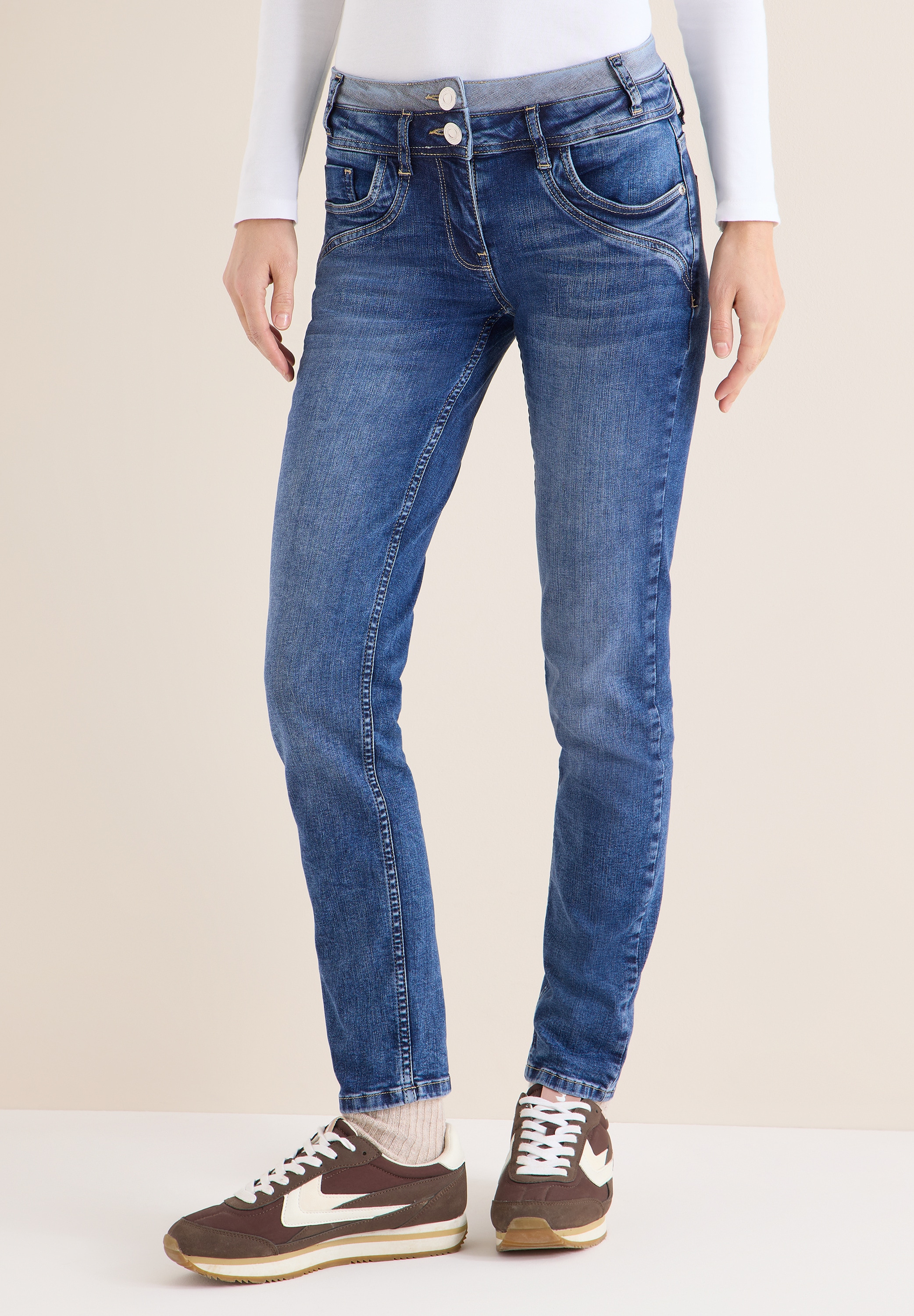 Cecil Slim-fit-Jeans aus Baumwolle mit Stretchanteil