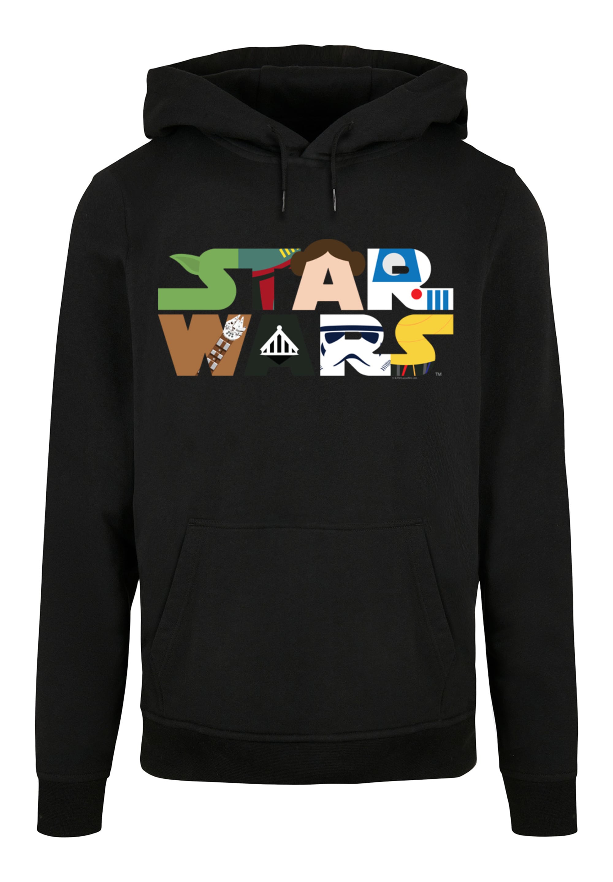 F4NT4STIC Rundhalspullover "F4NT4STIC Herren Star Wars Character Logo with Basic Hoody"