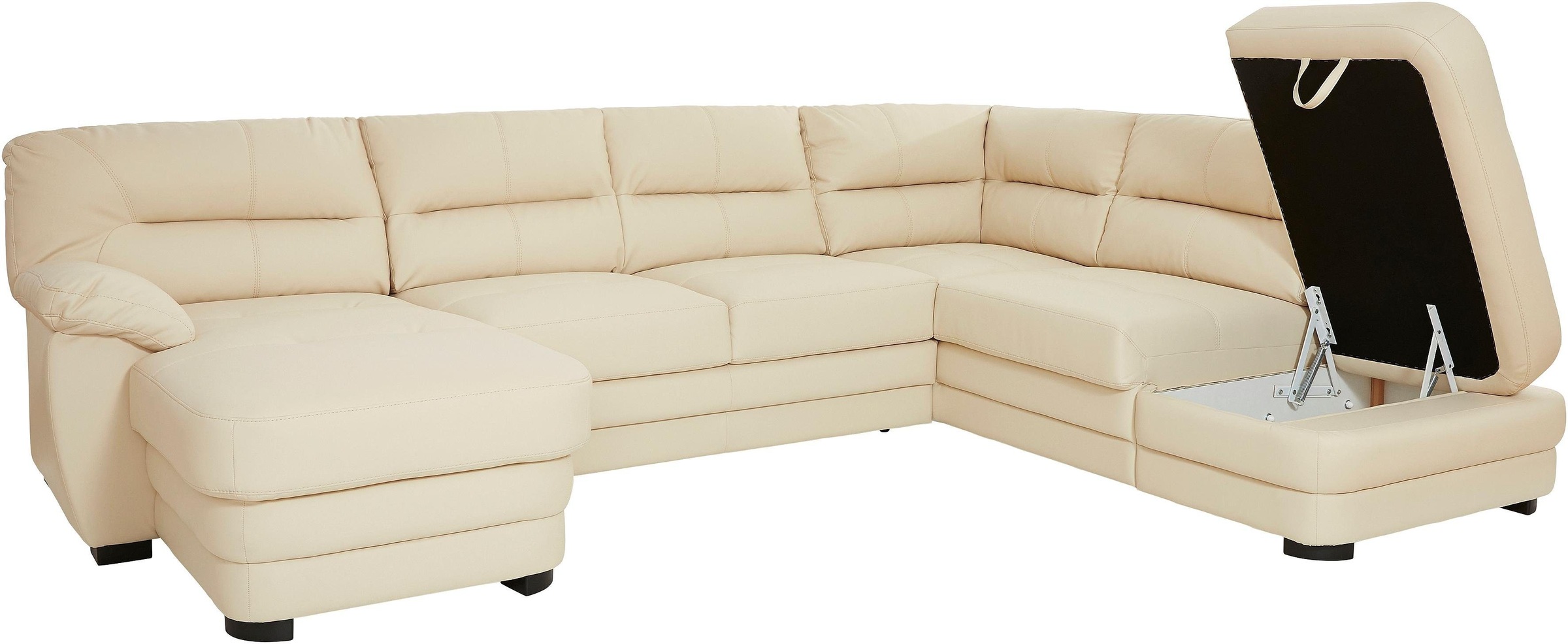 COTTA Polstergarnitur »Royale U-Form«, (Set), Set bestehend aus: Wohnlandschaft & Hocker