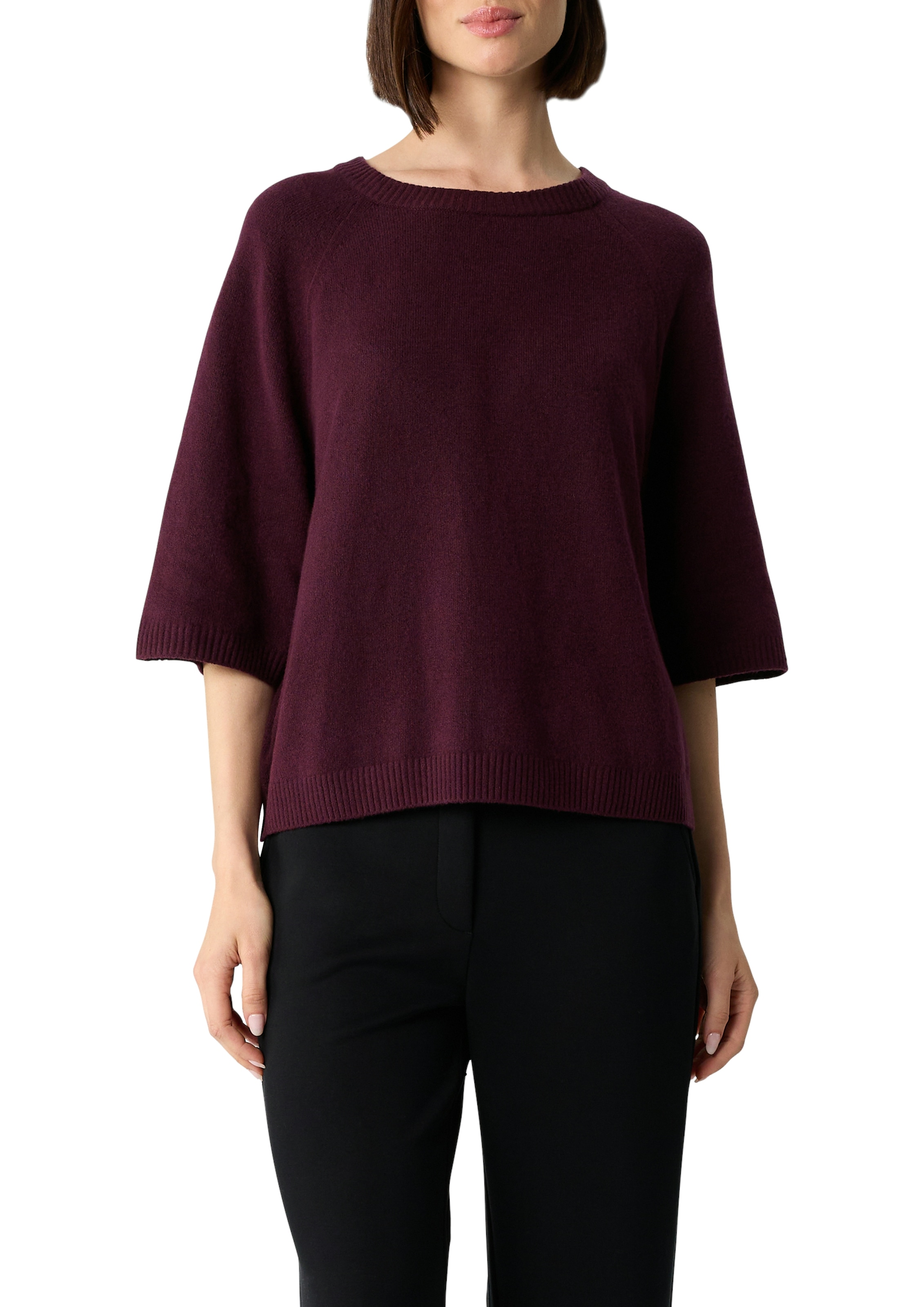 Comma Strickpullover mit weitem 3/4-Arm günstig online kaufen