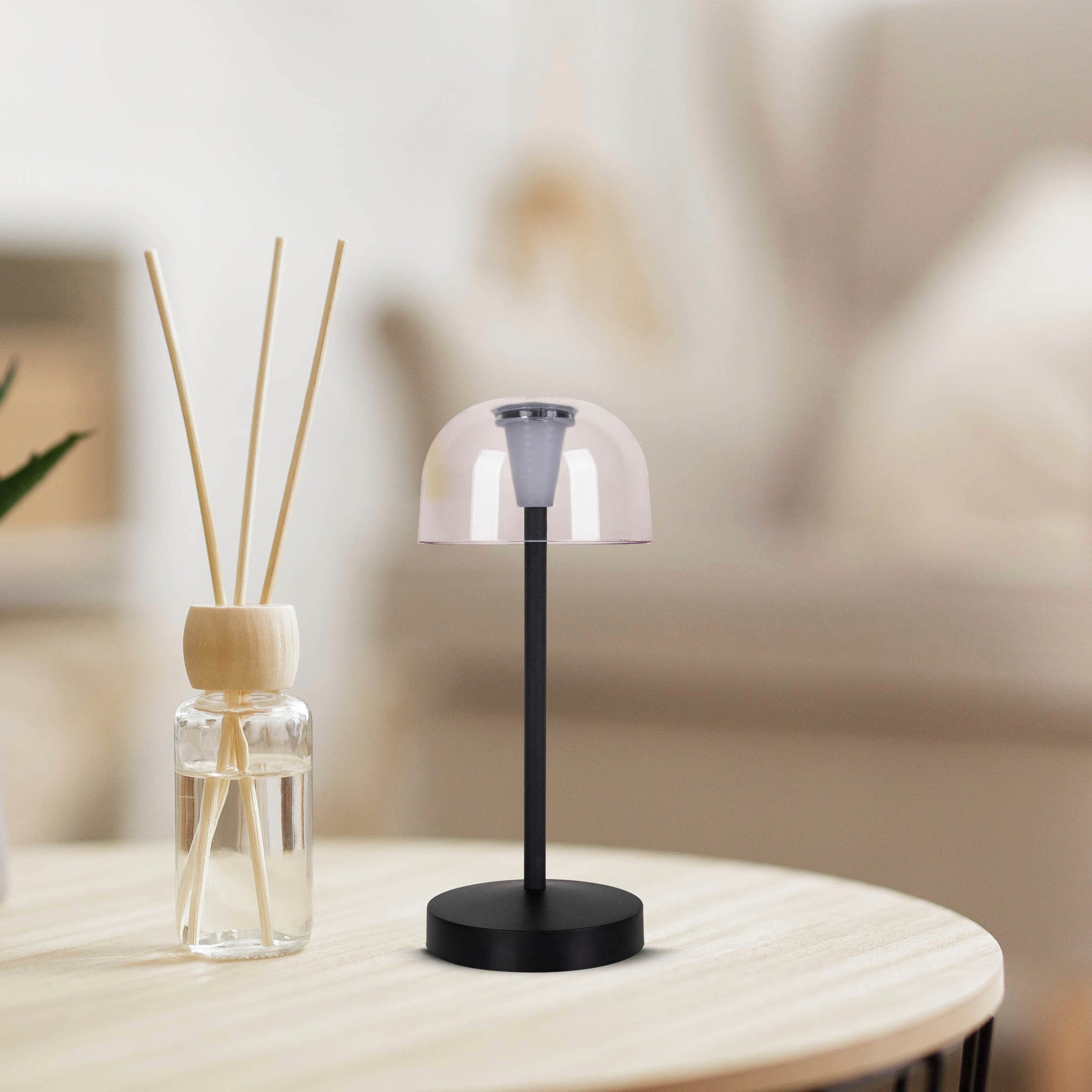 näve LED Tischleuchte »Gomba 18,5 cm«, 2er-Set, Leuchtmittel LED-Modul | LED fest integriert, über USB-Kabel aufladbar, Memoryfunktion, stufenlos dimmbar