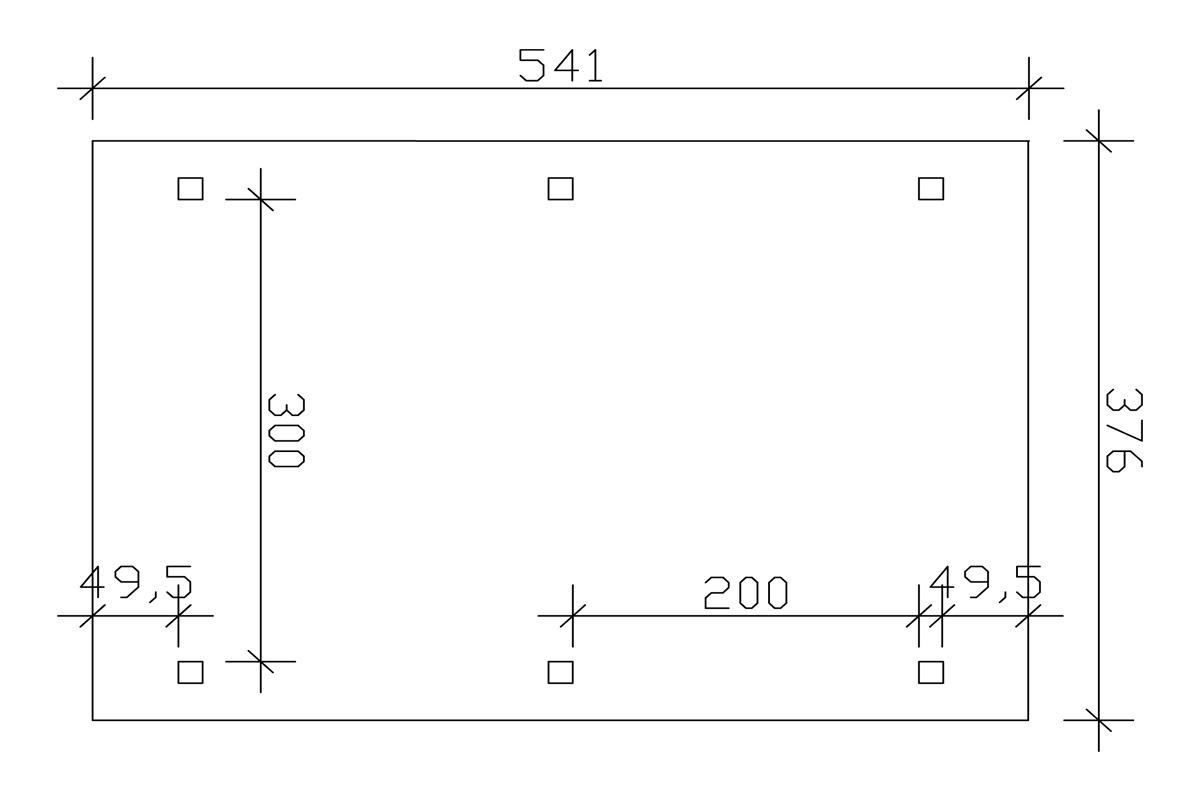 Skanholz Einzelcarport »Franken«, Leimholz-Nordisches Fichtenholz, 300 cm, natur