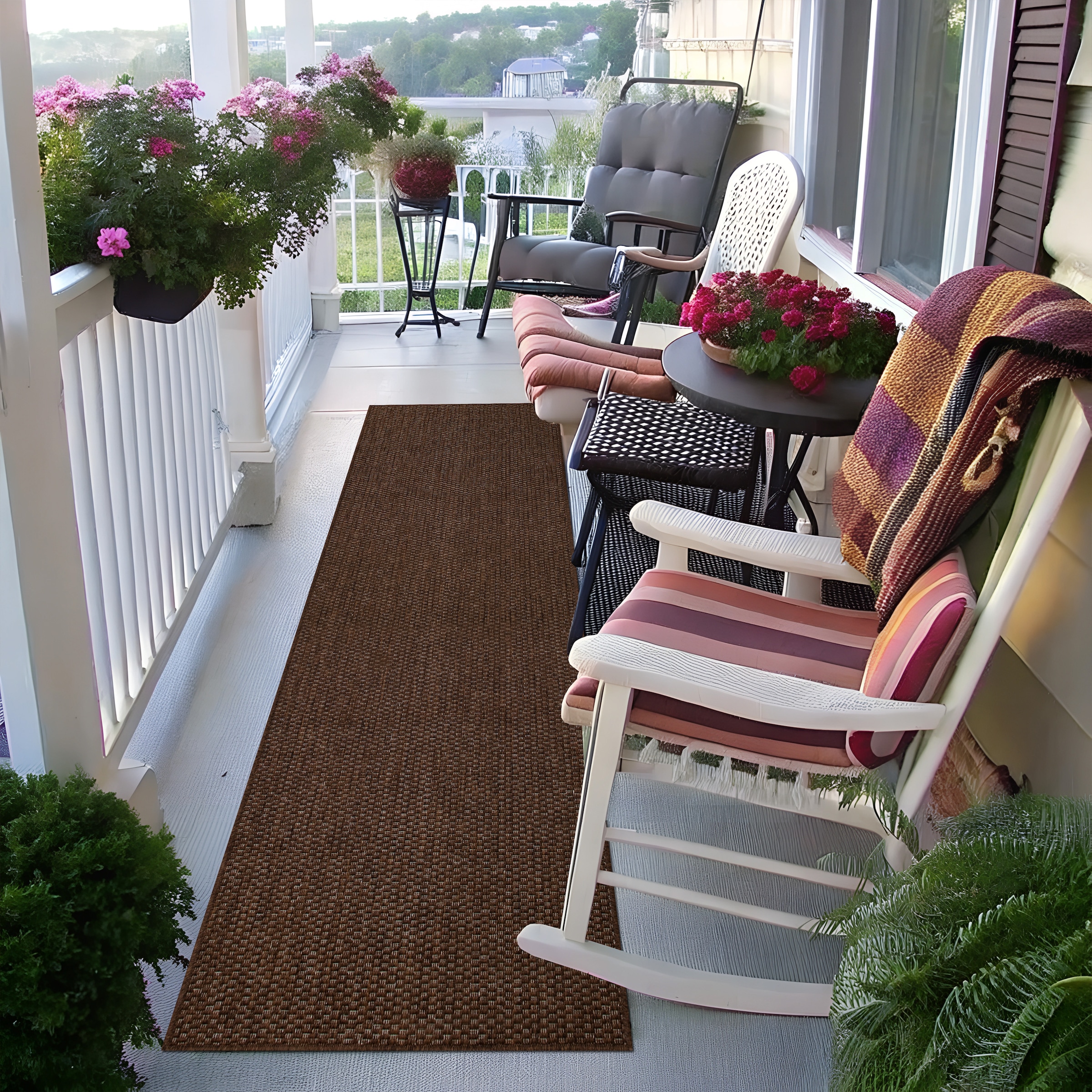 my home Teppich »Venedig auch als Läufer erhältlich«, rechteckig, 4 mm Höhe, In- und Outdoor geeignet, Sisal-Optik, Wetterfest & UV-beständig