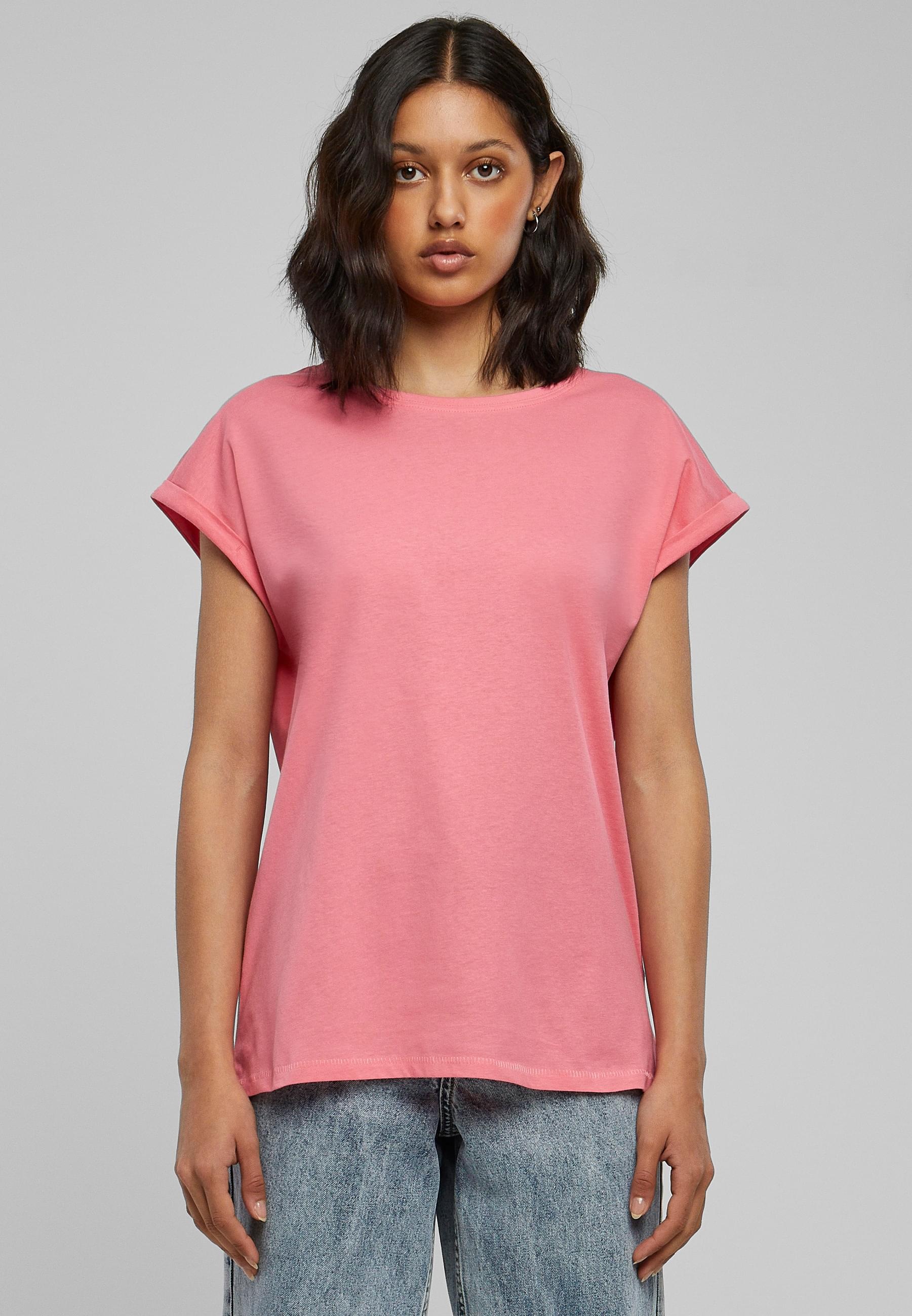 URBAN CLASSICS Kurzarmshirt »Urban Classics Damen Ladies Extended Shoulder Tee«, (1 tlg.)