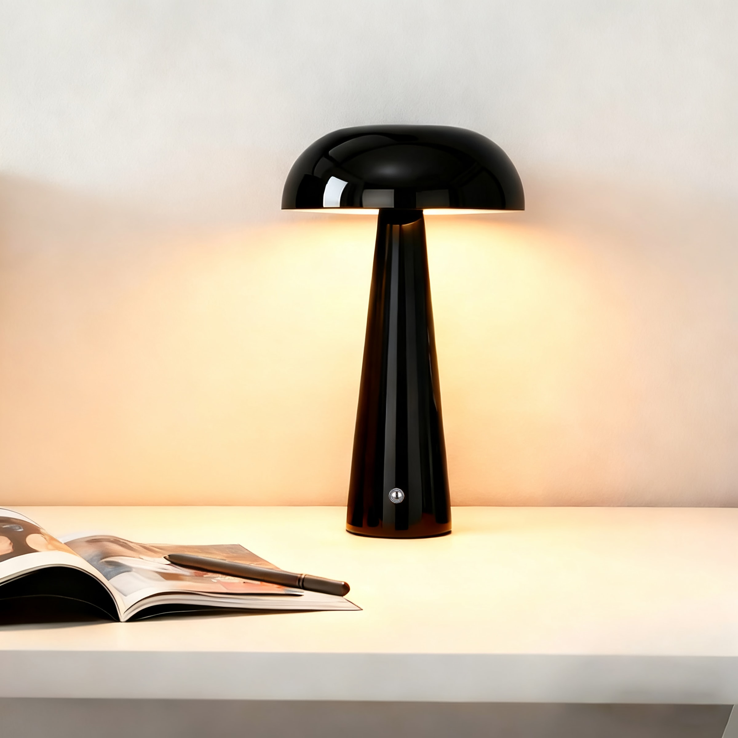 OTTO home LED Tischleuchte »Katniss - Akkuleuchte« LED-Modul 1 Stk. warmweiß - kaltweiß Farbwechsel, 2600 mAh Akku, USB-C, Akkulampe, Tischlampe kabellos