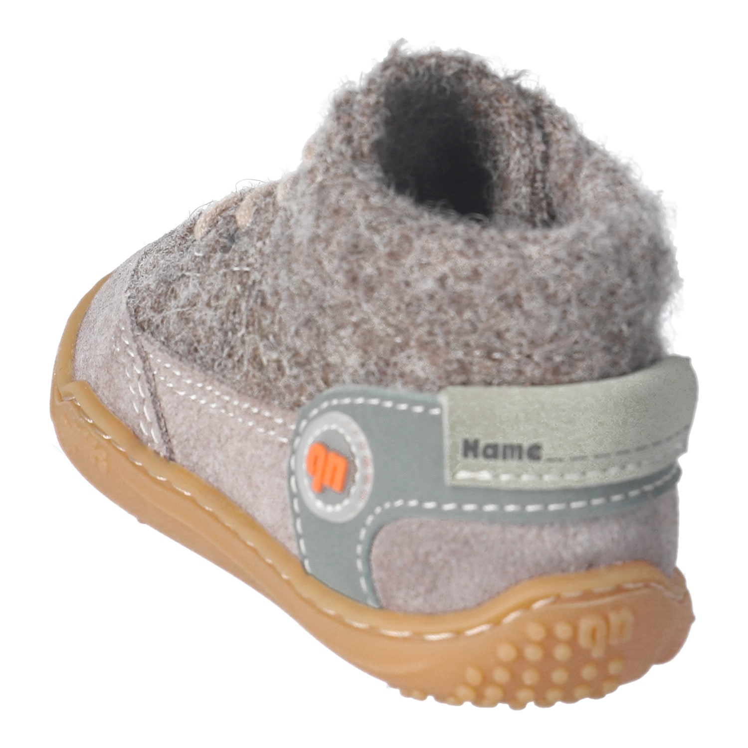 qnuffs Barfußschuh »WEIDE«  Schnürschuh mit Namenschild an der Rückseite