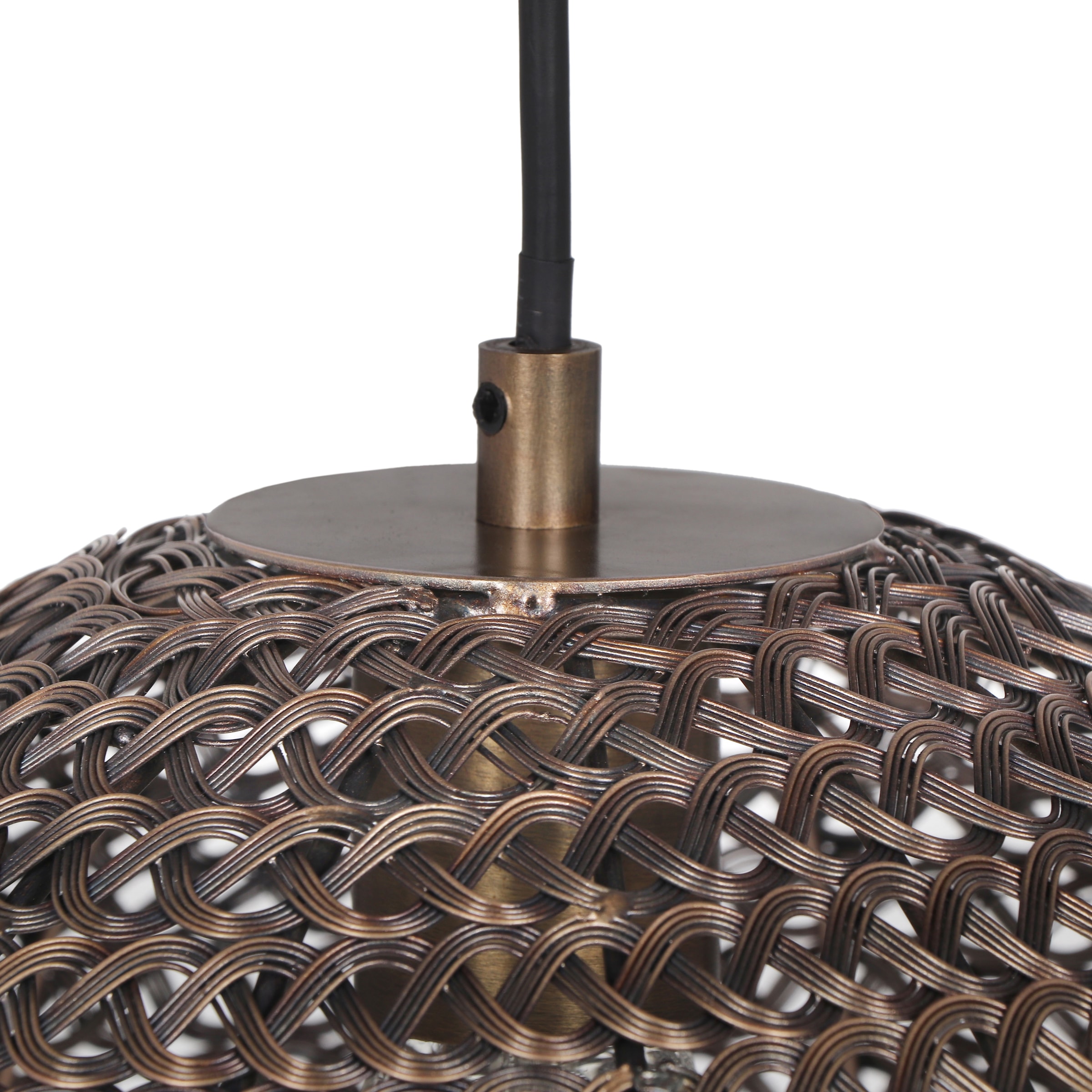 TRIO Leuchten Pendelleuchte »KAMARA, Vintage Hängelampe Ø 36cm Höhe bis 150 cm« E27 1 Stk. warmweiß - kaltweiß Lampenschirm aus Metall-Geflecht, exkl 1x E27 max 10W