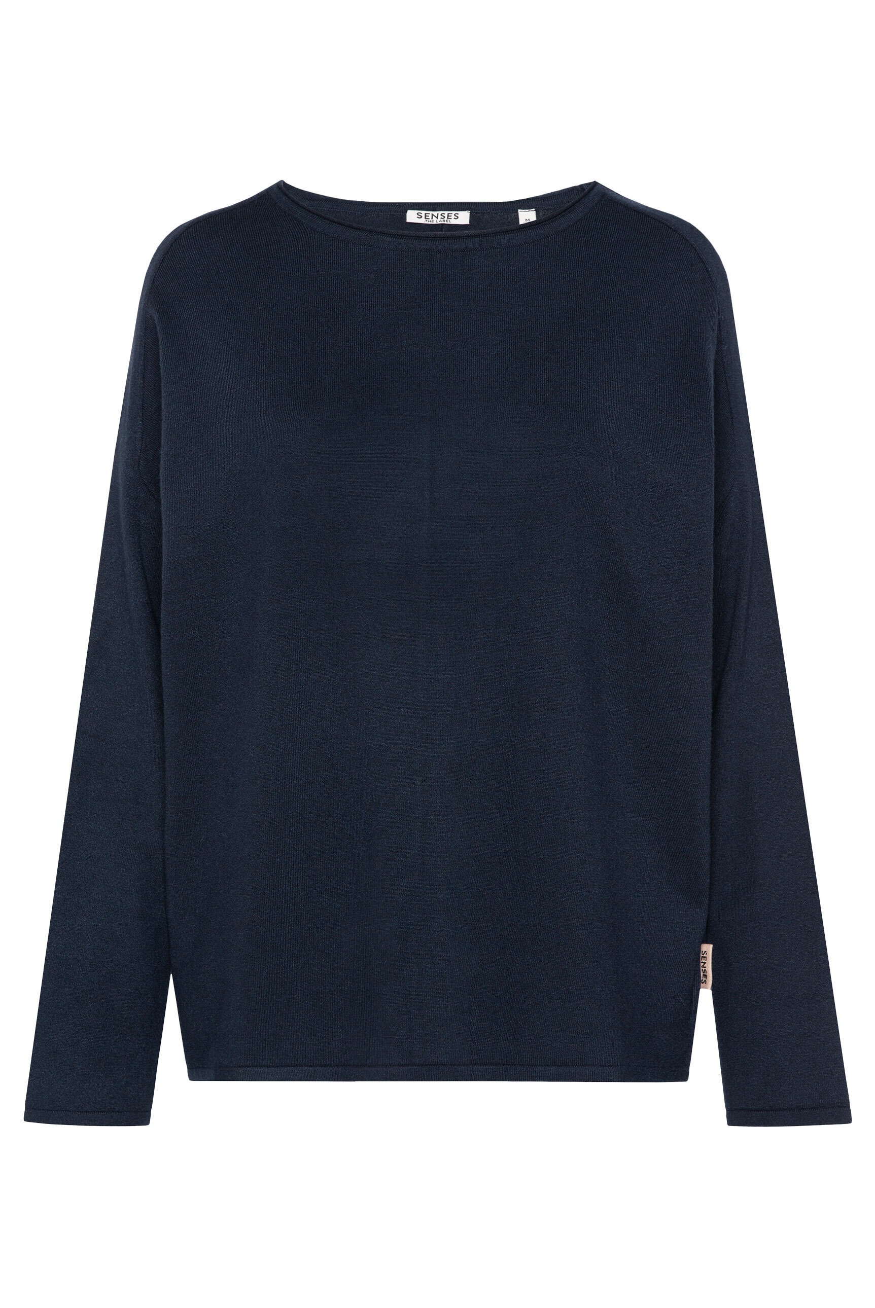 SENSES.THE LABEL Rundhalspullover, mit Rollsäumen