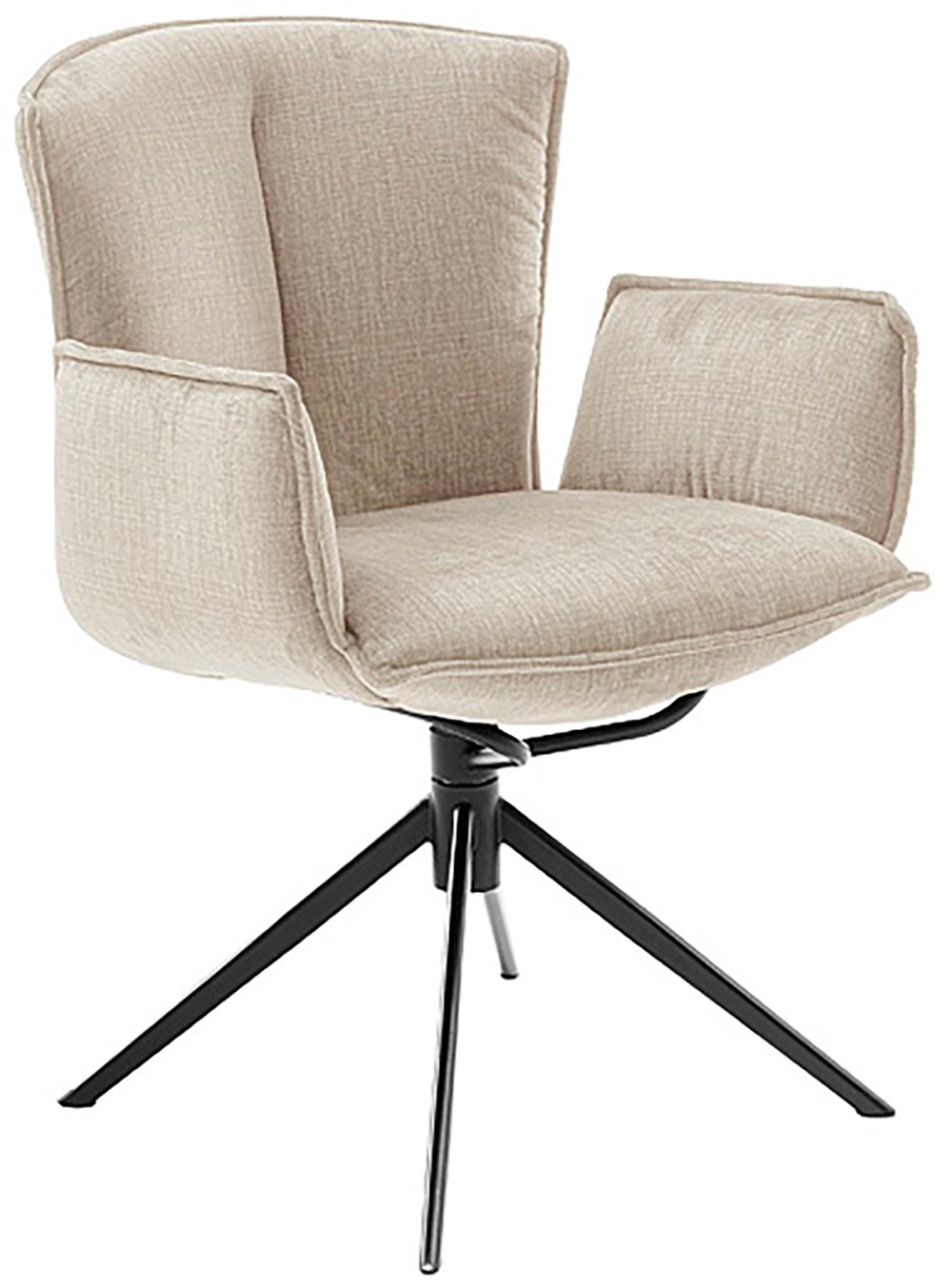 MCA furniture 4-Fußstuhl »NALON Esszimmerstuhl (2er Set) - Stuhl«, (Set), 2 St., Veloursstoff, 360° drehbar, Schwingfunktion, Metall, Veloursoptik, belastbar 120 kg