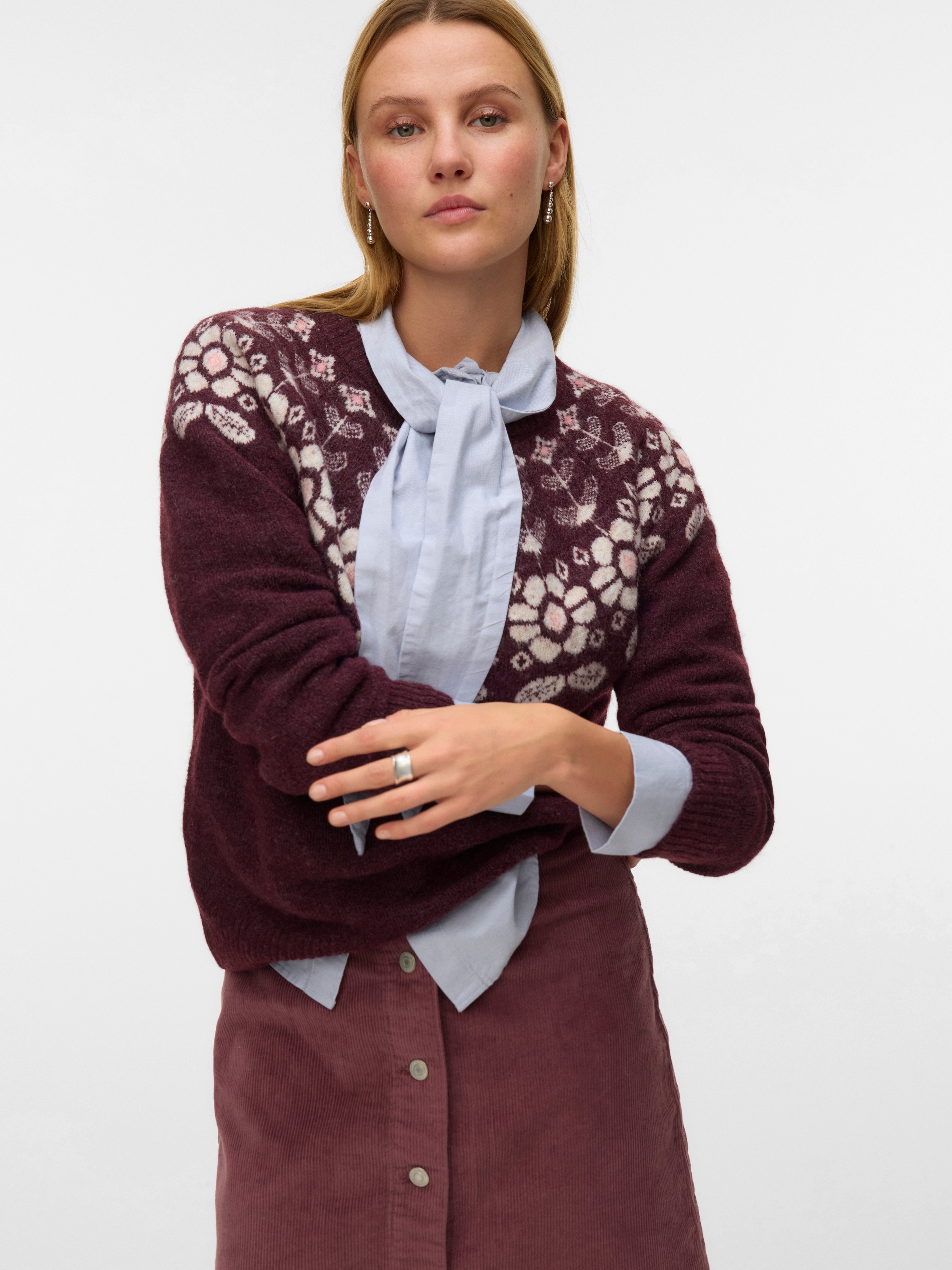 Vero Moda Strickpullover "VMSIMONE LS NORDIC PULLOVER GA REP BOO" günstig online kaufen