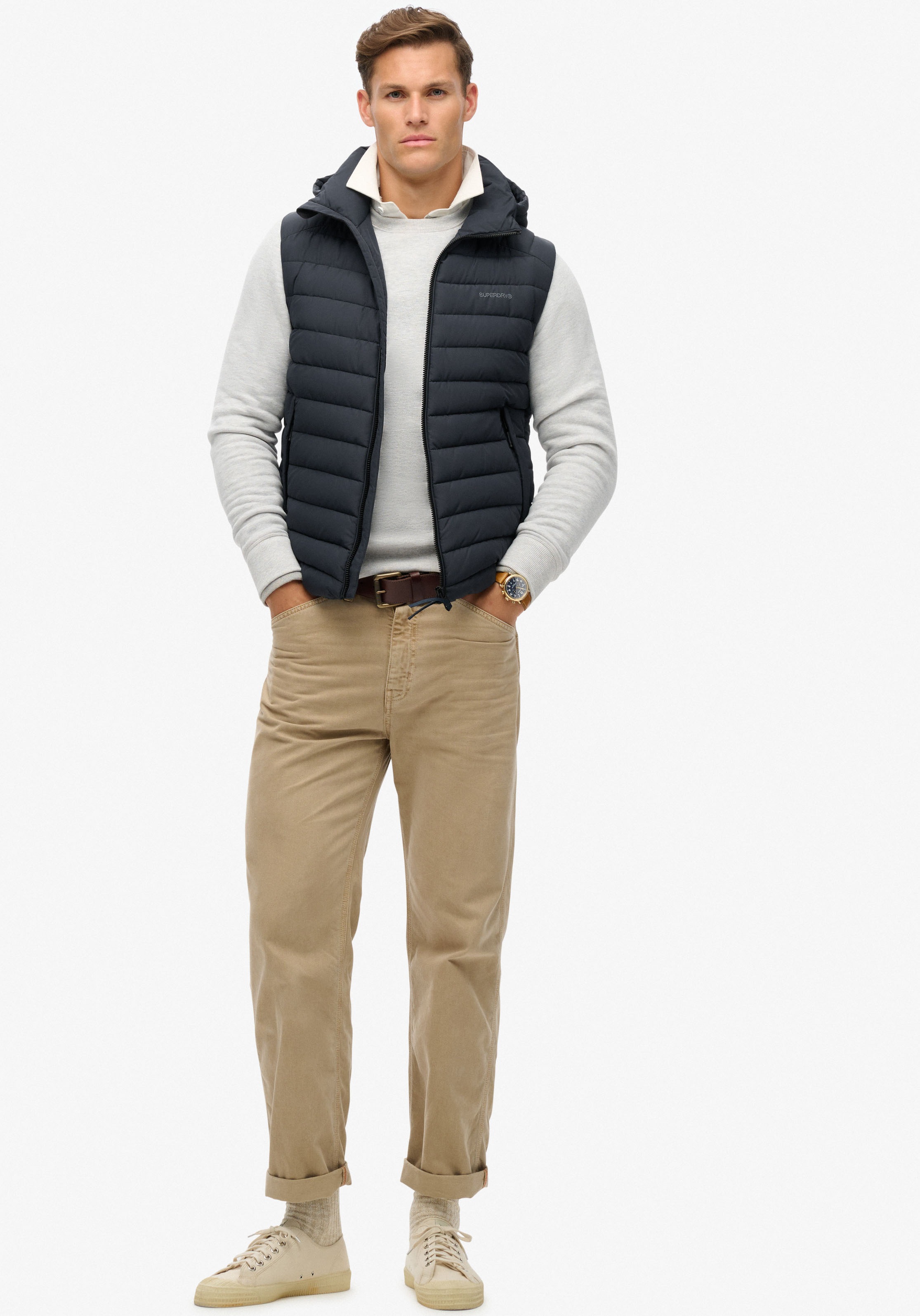 Superdry Steppweste »HOODED FUJI SPORT PADDED GILET«