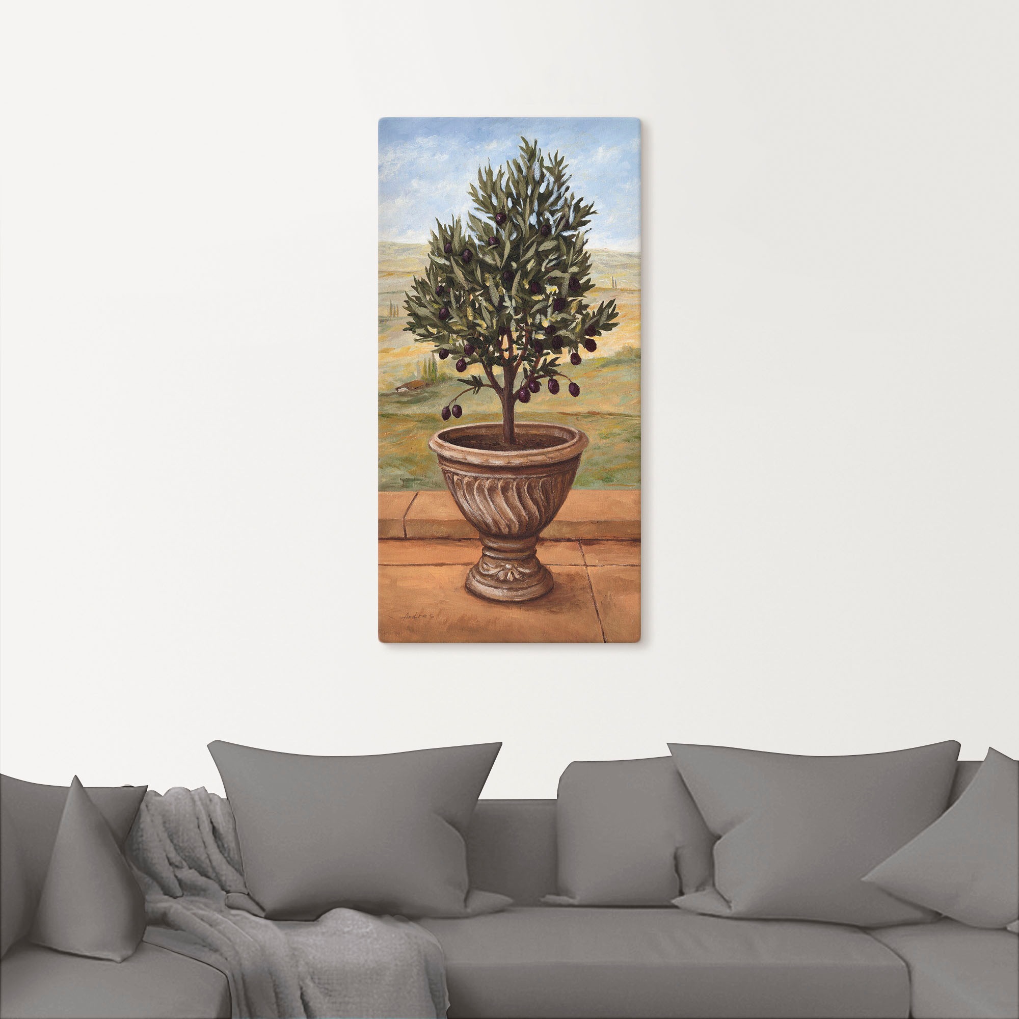 Artland Wandbild "Olivenbaum" Pflanzen 1 Stk. tlg. als Alubild, Outdoorbild günstig online kaufen