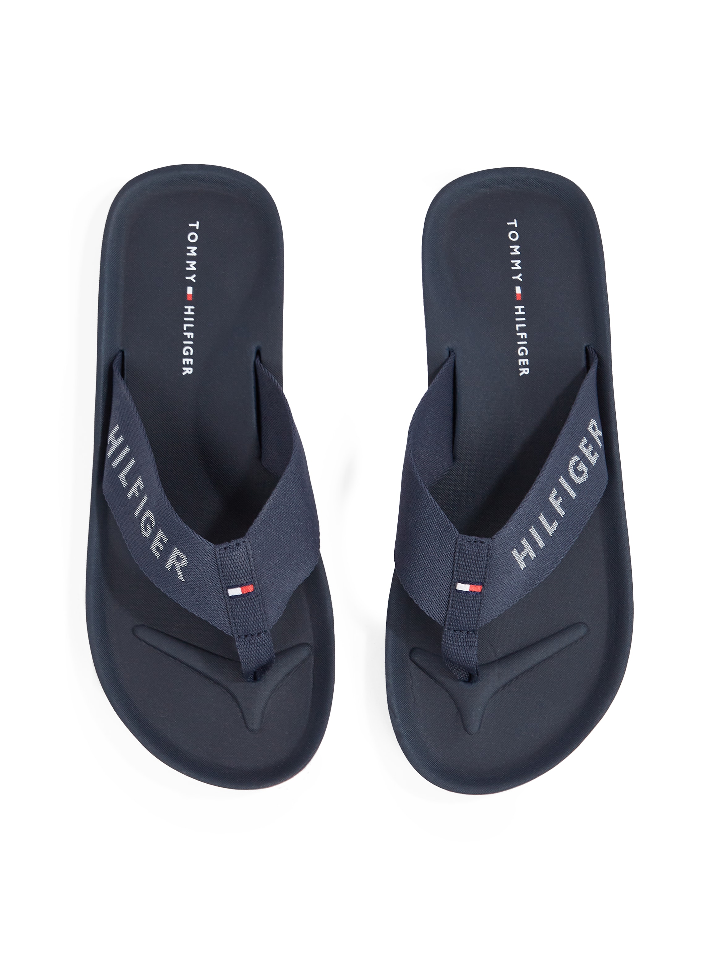 Tommy Hilfiger Zehentrenner »COMFORT HILFIGER BEACH SANDAL«, Dianette, Badeschuh, Schlupfschuh mit Logoschriftzug