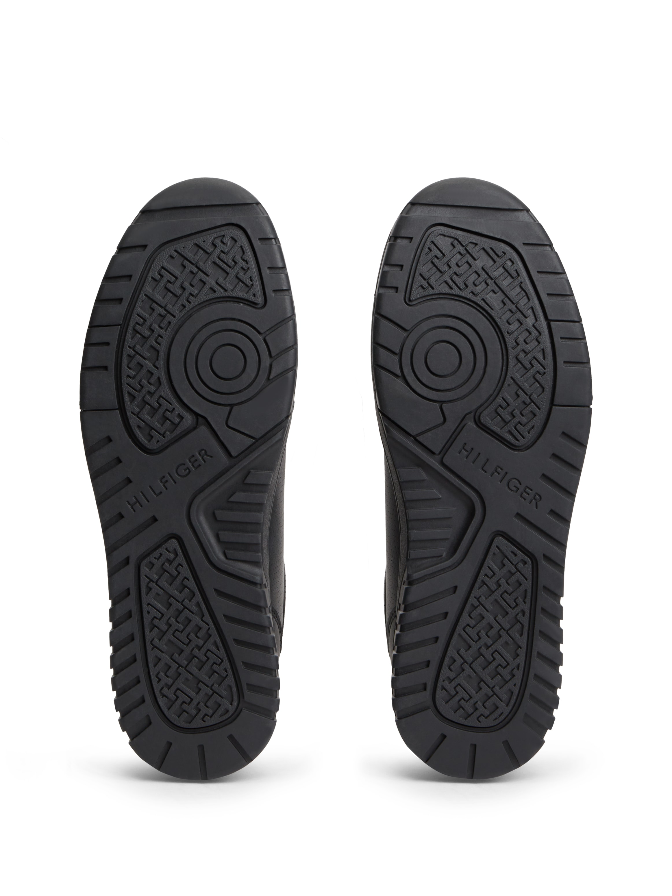 Tommy Hilfiger Sneaker »TH BASKET CORE LEATHER«  Halbschuh, Schnürer mit Perforation am gepolsterten Schaftrand