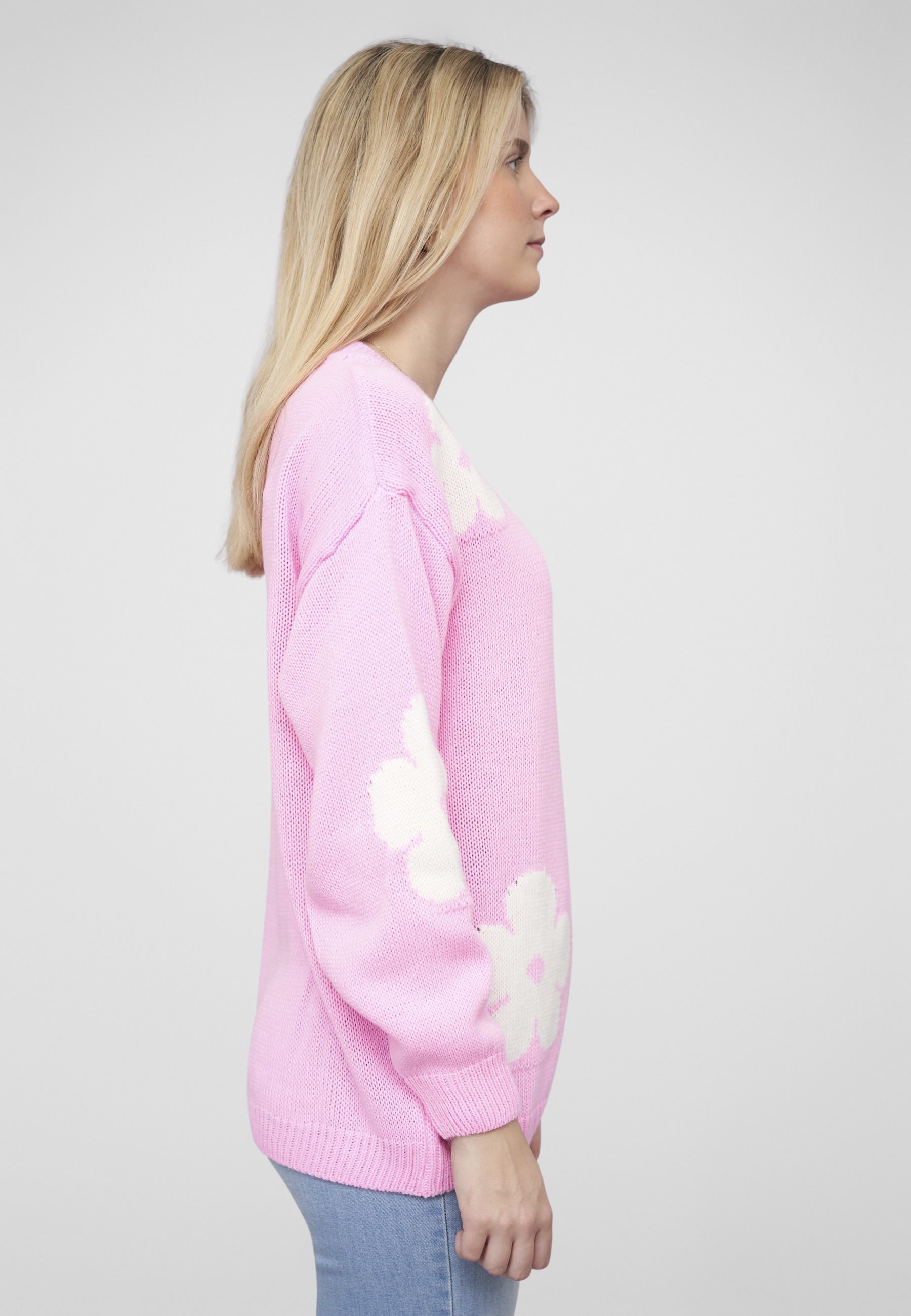 CLOUD 5IVE Fleecepullover »CLOUD 5IVE Cloud 5ive Crewneck Knit Sweater with Flowers«
