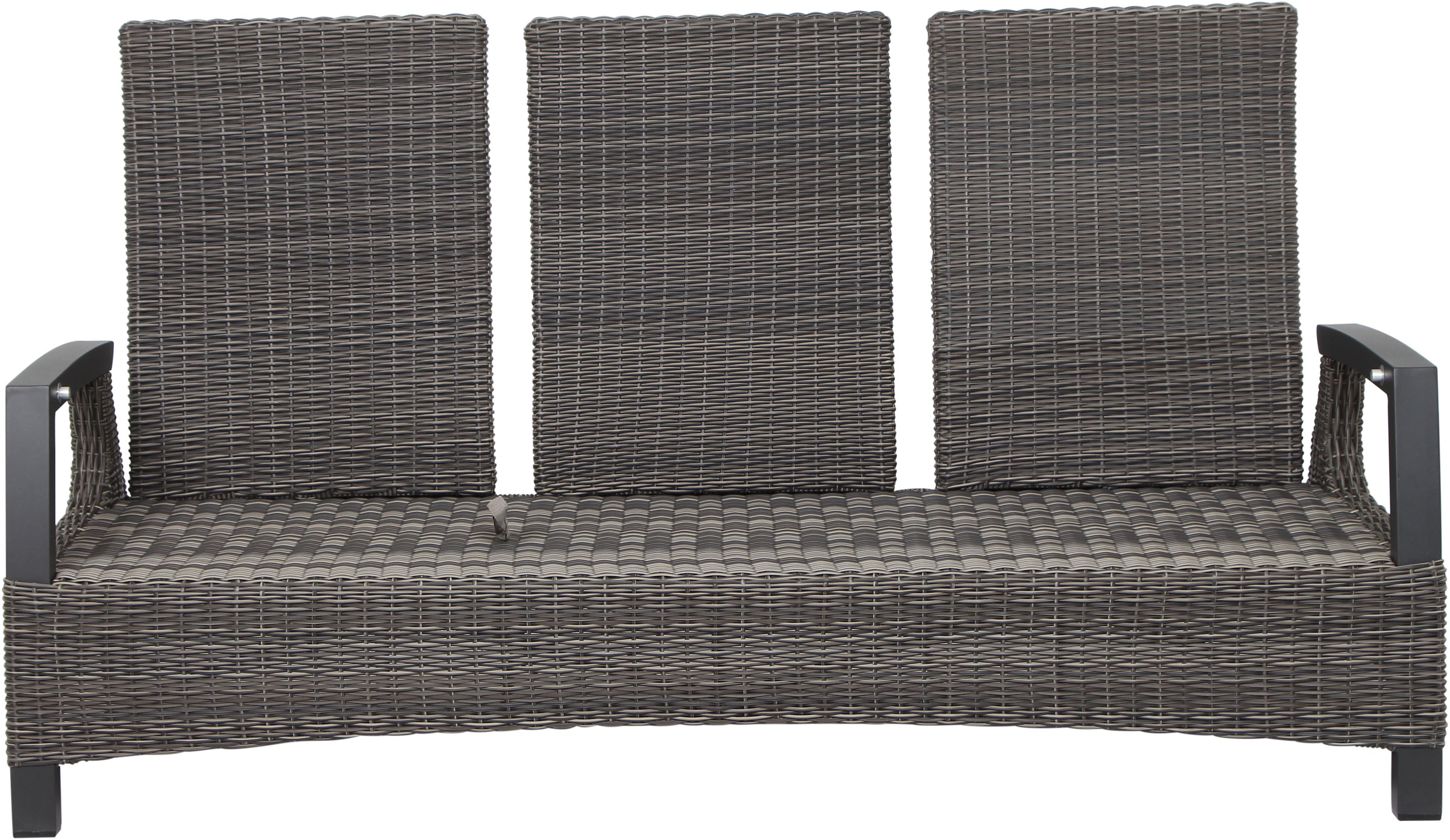 Siena Garden Gartenlounge-Bank »CORIDO Lounge 3er Sofa in charcoal grey« Gestell Alu matt anthrazit, mit Sitz- u. Rückenkissen taupe meliert