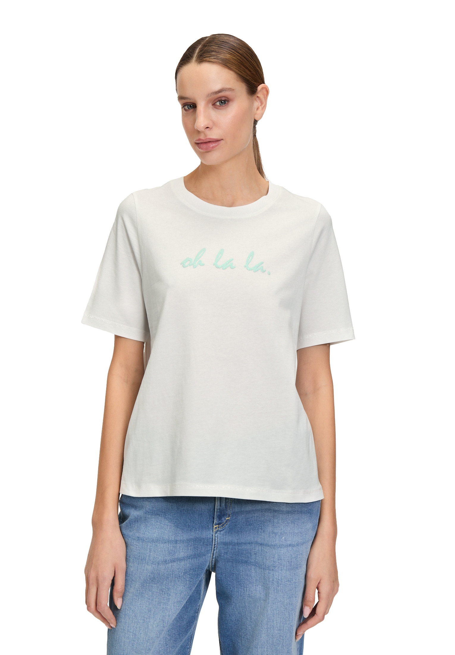 Cartoon Kurzarmshirt "Cartoon Damen Printshirt mit Rundhalsausschnitt" 1 St günstig online kaufen