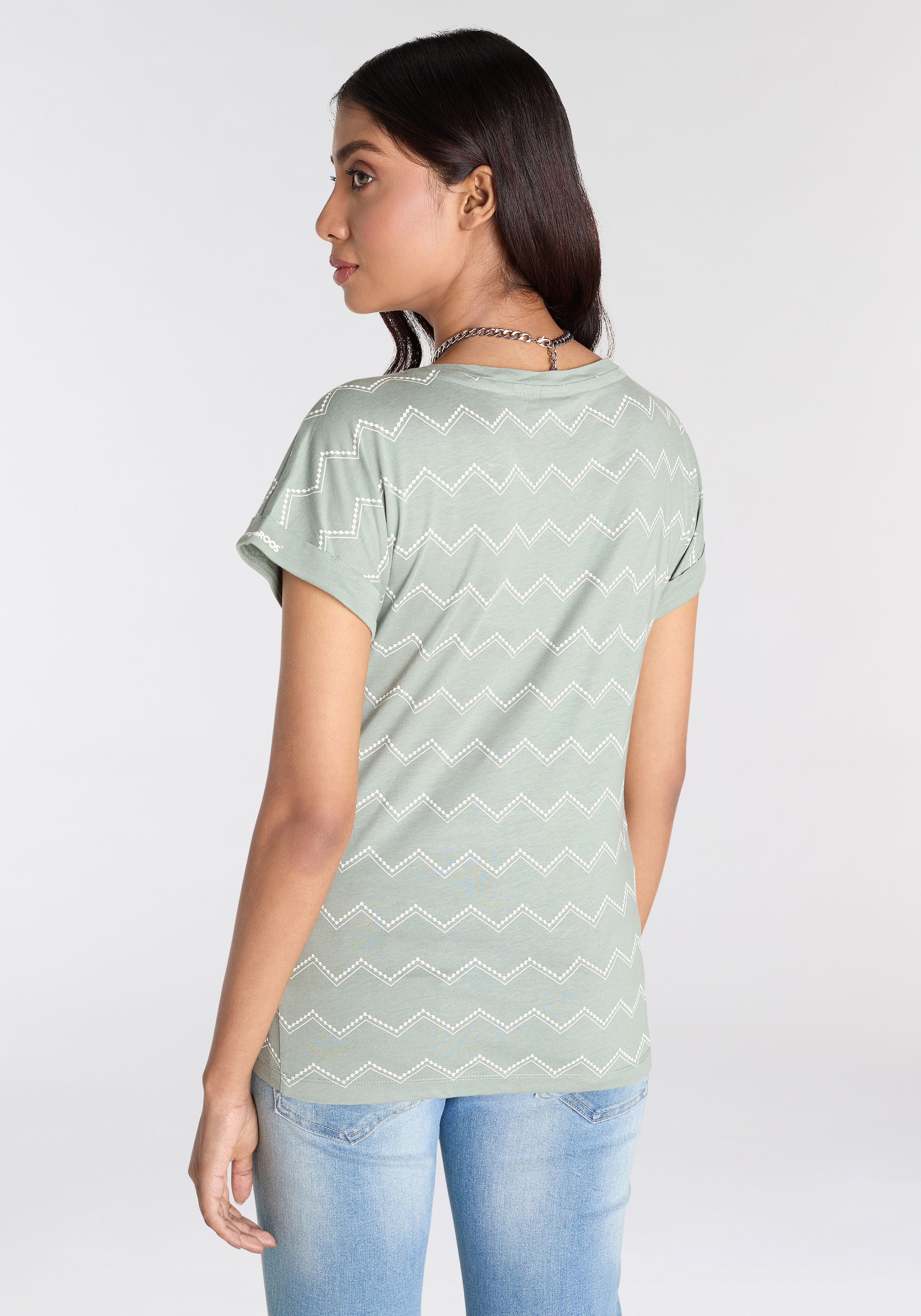 KangaROOS Kurzarmshirt, mit Zick-Zack-Muster