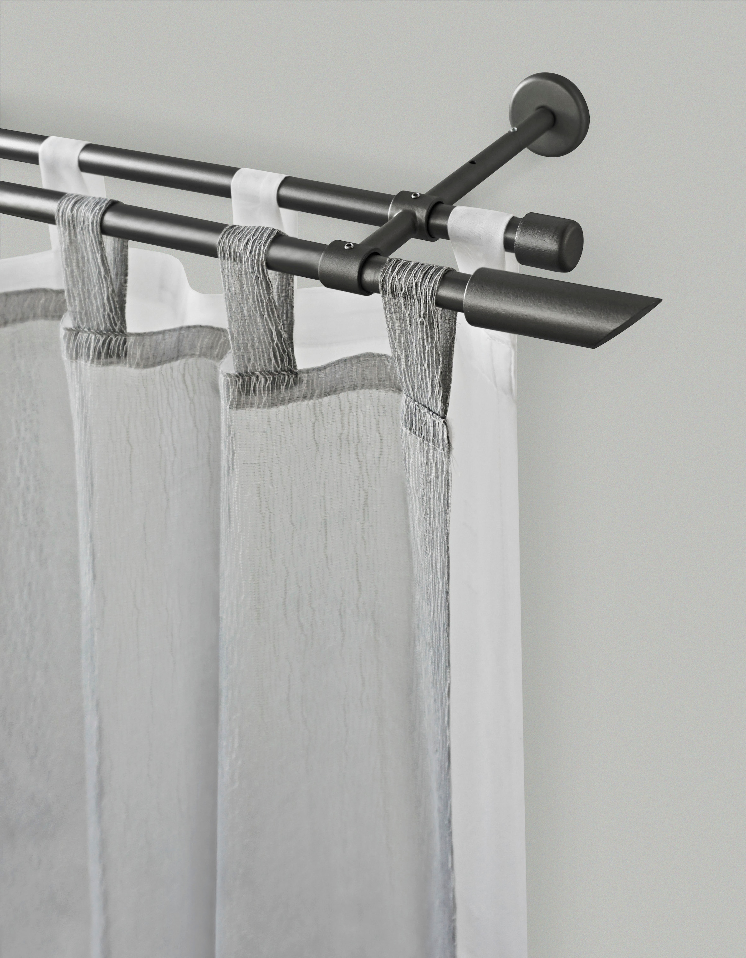 GARESA Gardinenstange "ZYLI" Ø 16 mm 2 läufig-läufig Wunschmaßlänge Vorhang günstig online kaufen